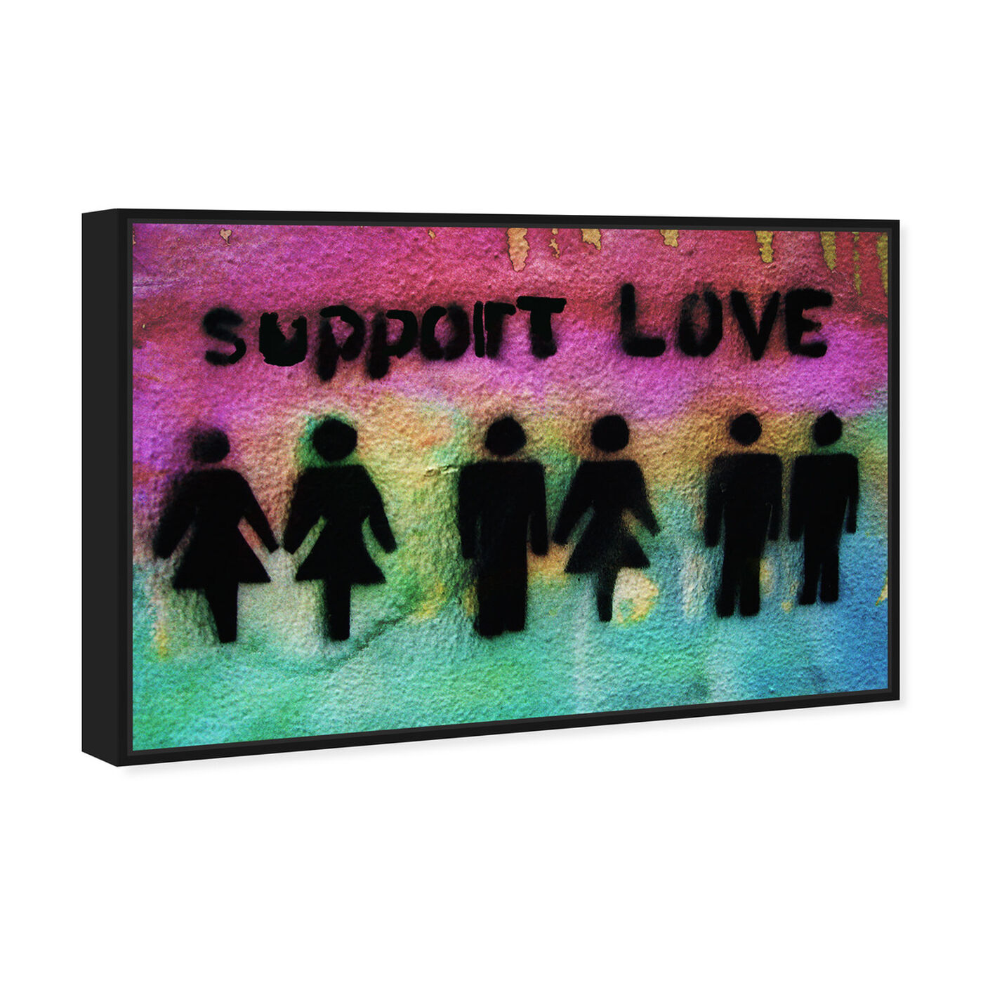 Angled view of Support Love featuring typography and quotes and love quotes and sayings art.