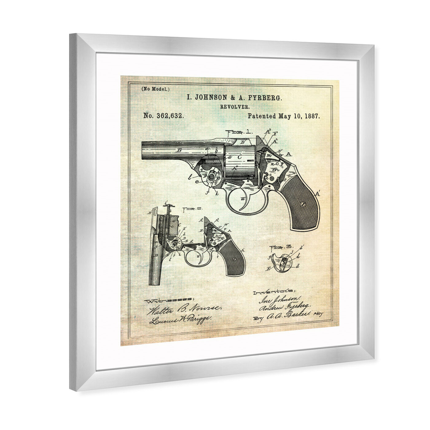 Angled view of Revolver 1887 featuring entertainment and hobbies and machine guns art.