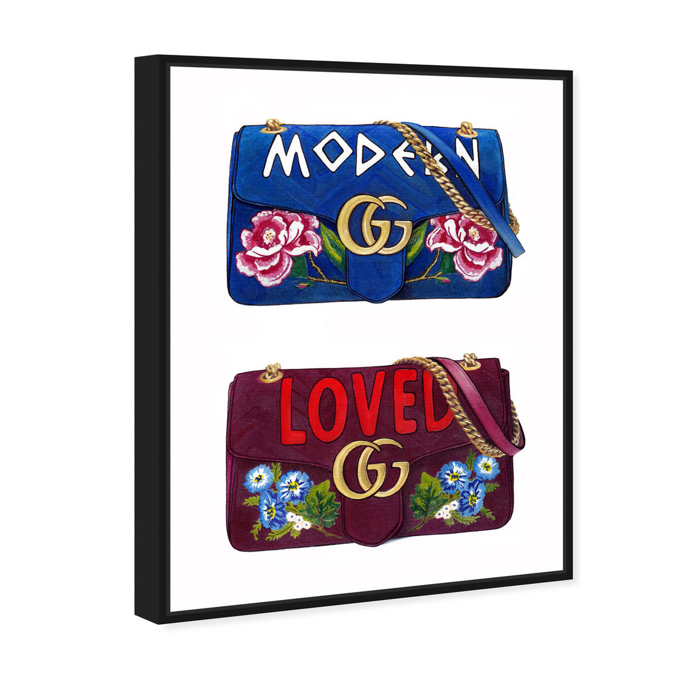 Angled view of Doll Memories - Lover featuring fashion and glam and handbags art.