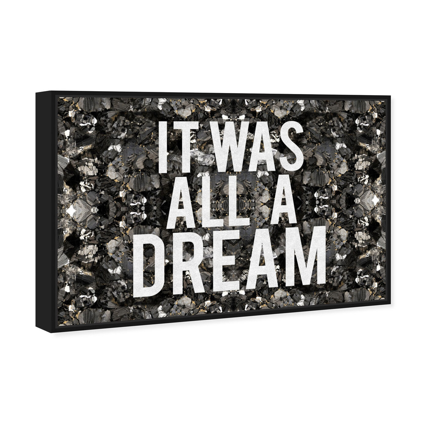 Angled view of All A Dream Glitter featuring typography and quotes and motivational quotes and sayings art.