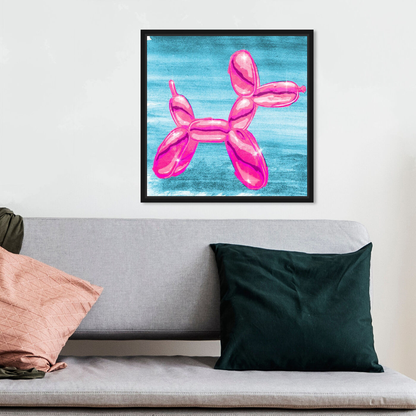 Hanging view of Balloon Dog Pink featuring fashion and glam and fashion art.