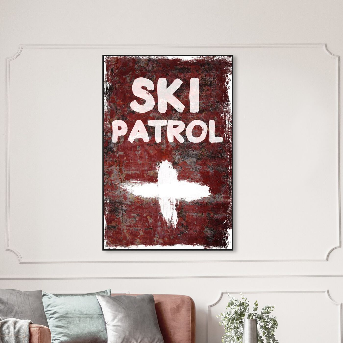 Hanging view of SKI Patrol featuring sports and teams and skiing art.