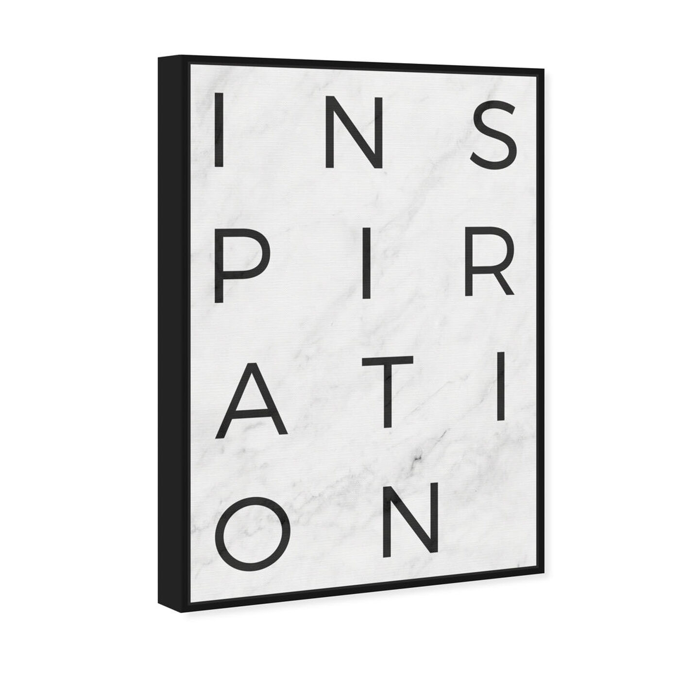 Angled view of Inspiration Minimalist Marble Paper featuring typography and quotes and inspirational quotes and sayings art.