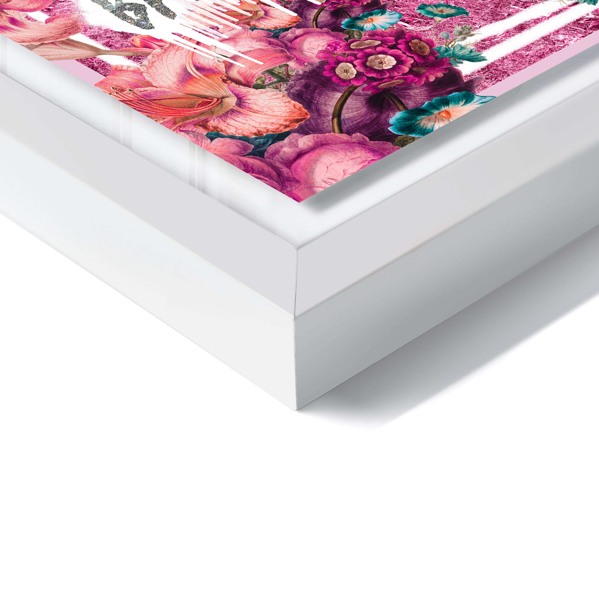 Pink Cube Floral Wall Art Set | Oliver Gal