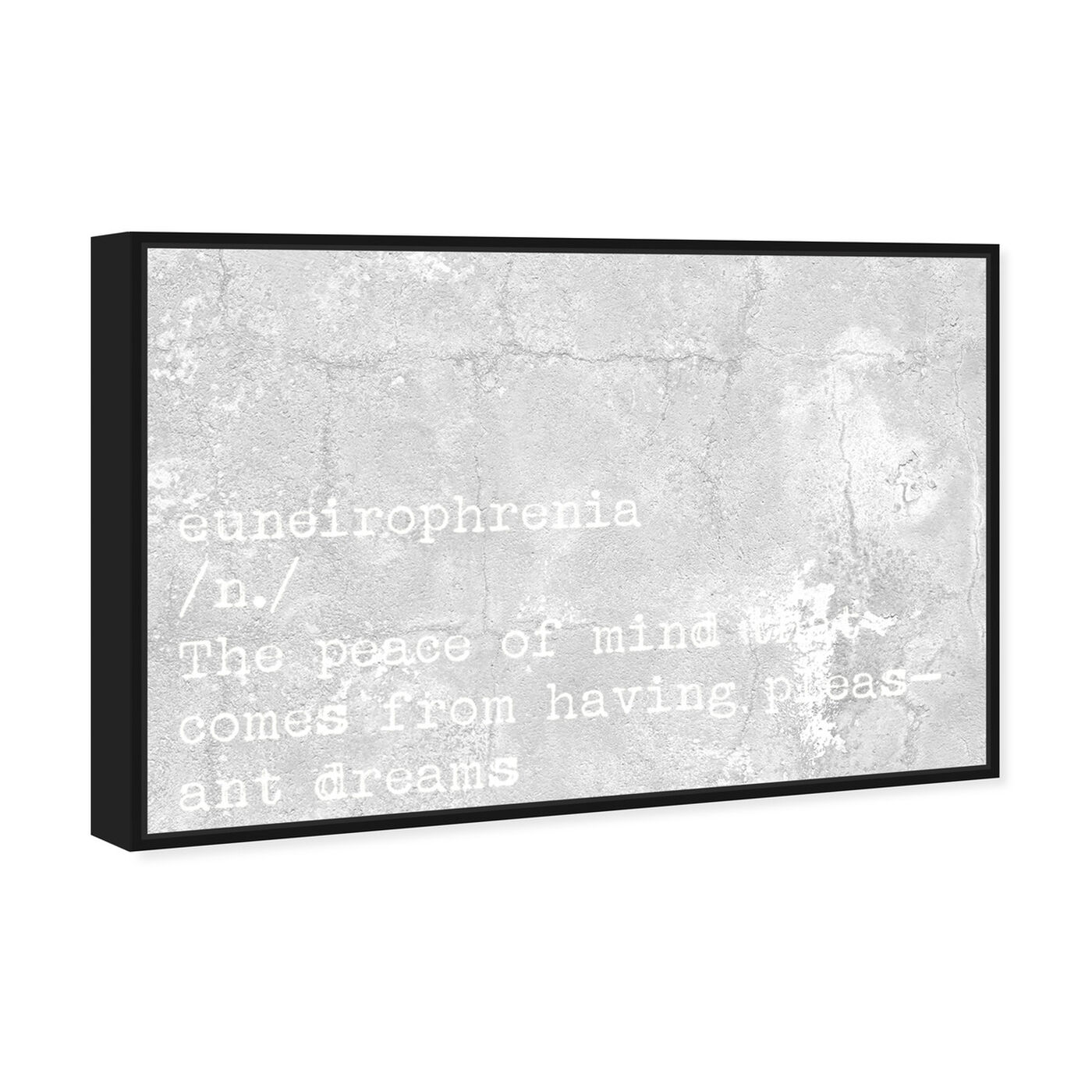 Angled view of Pleasant Dreams featuring typography and quotes and motivational quotes and sayings art.