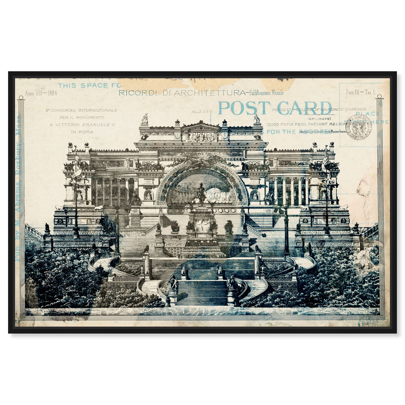 Front view of Monumento Vittorio Emanuelle II featuring architecture and buildings and structures art.