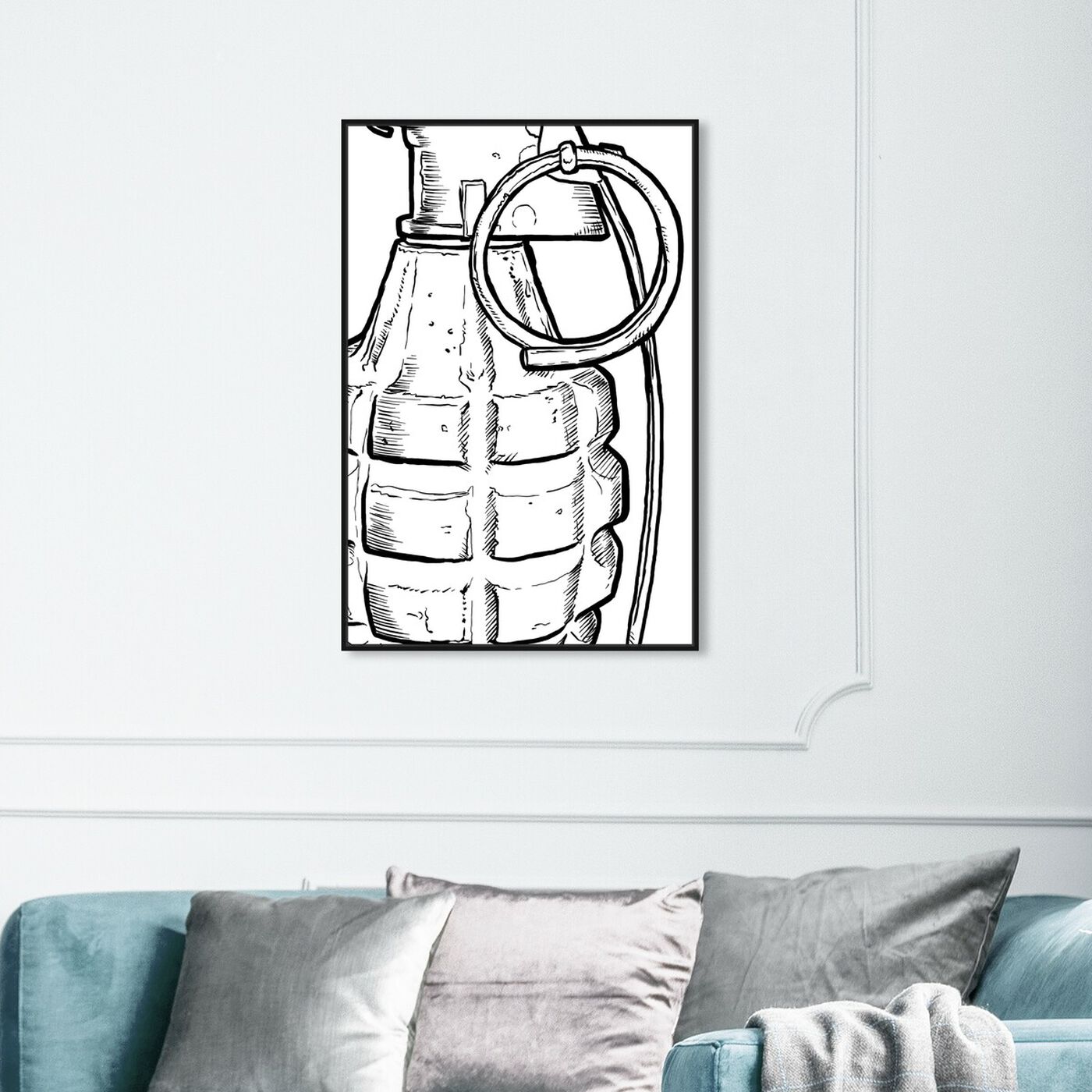 Hanging view of Grenade Pure featuring entertainment and hobbies and machine guns art.