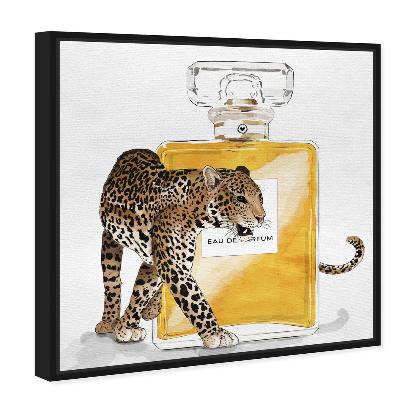 Angled view of Exotic Perfume Leopard featuring fashion and glam and perfumes art.