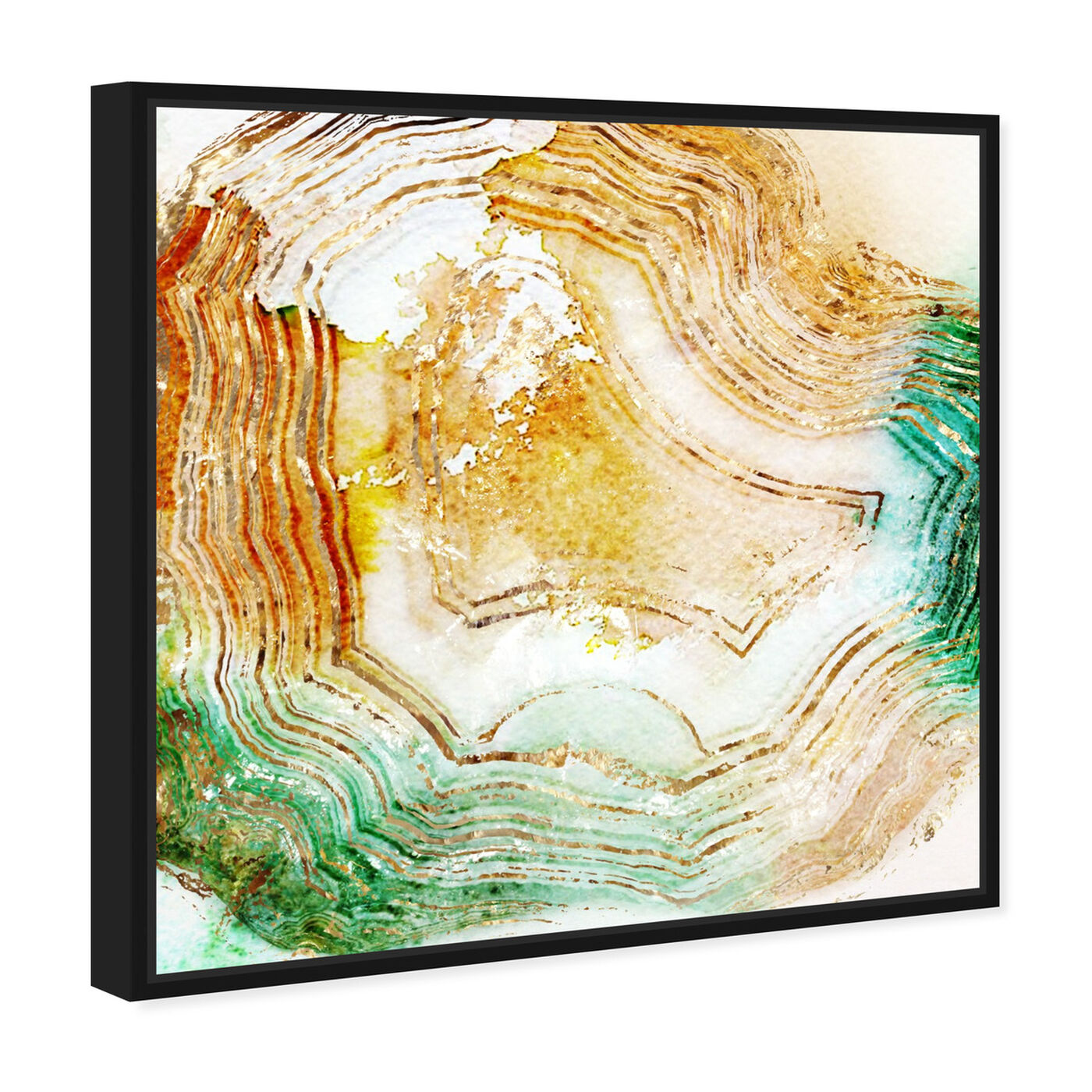 Angled view of Butter Agate - Signature Collection featuring abstract and crystals art.