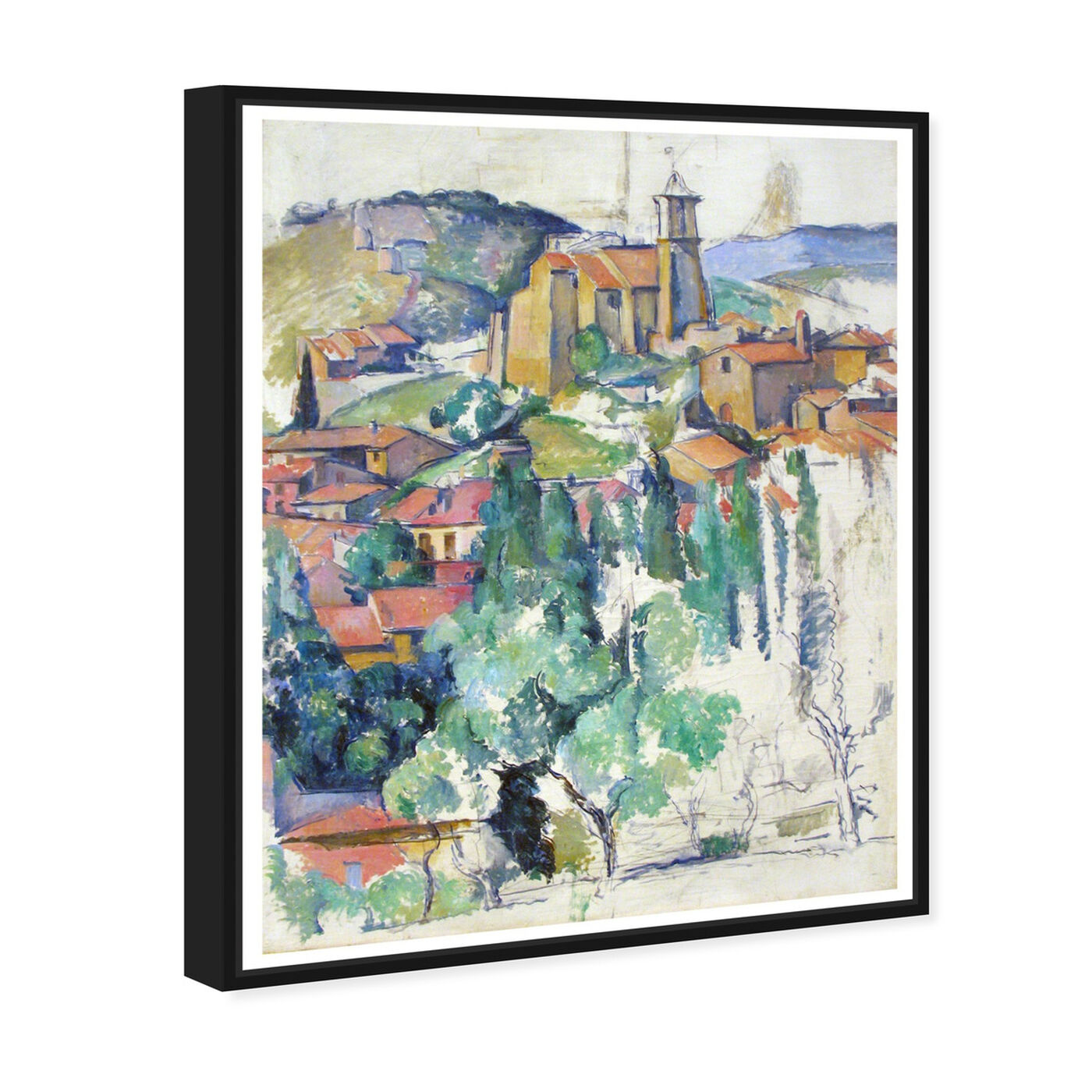 Angled view of Cezanne - Village At Gardanne featuring classic and figurative and classic art.