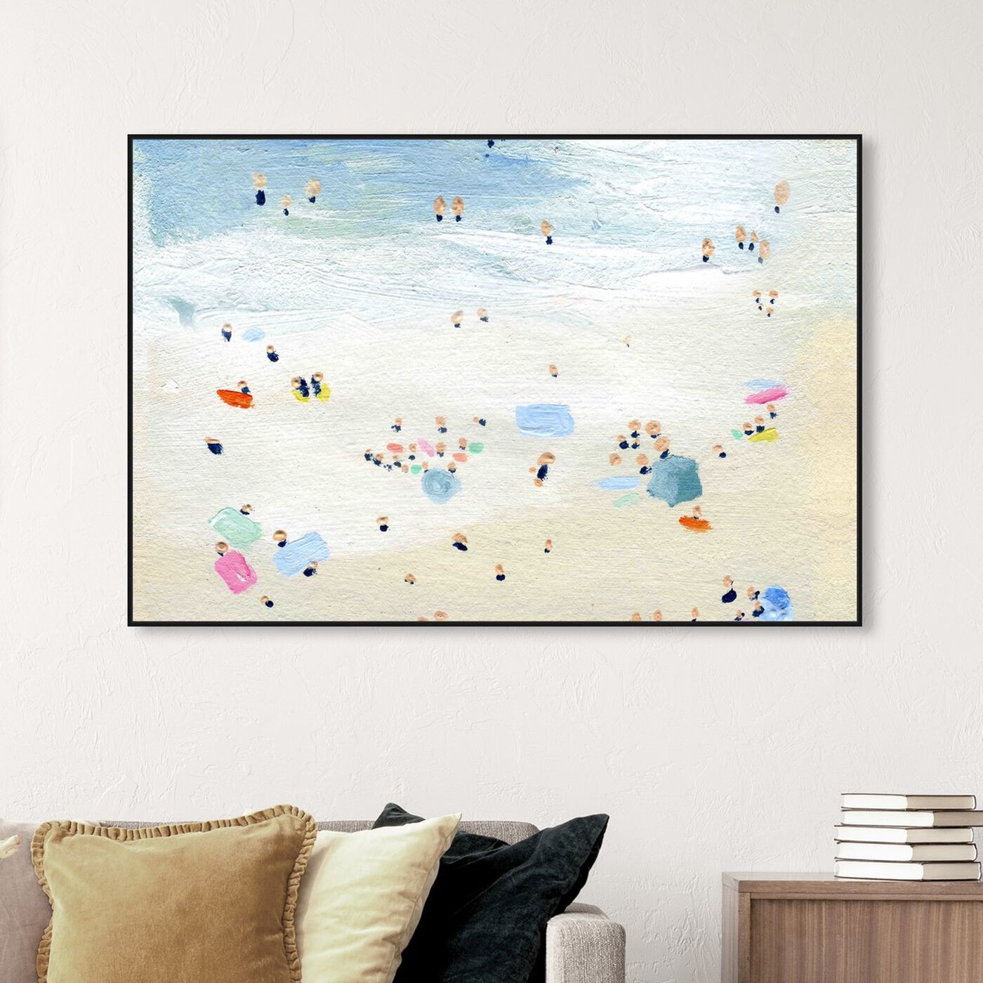Hanging view of Tiny People Horizontal featuring nautical and coastal and coastal art.