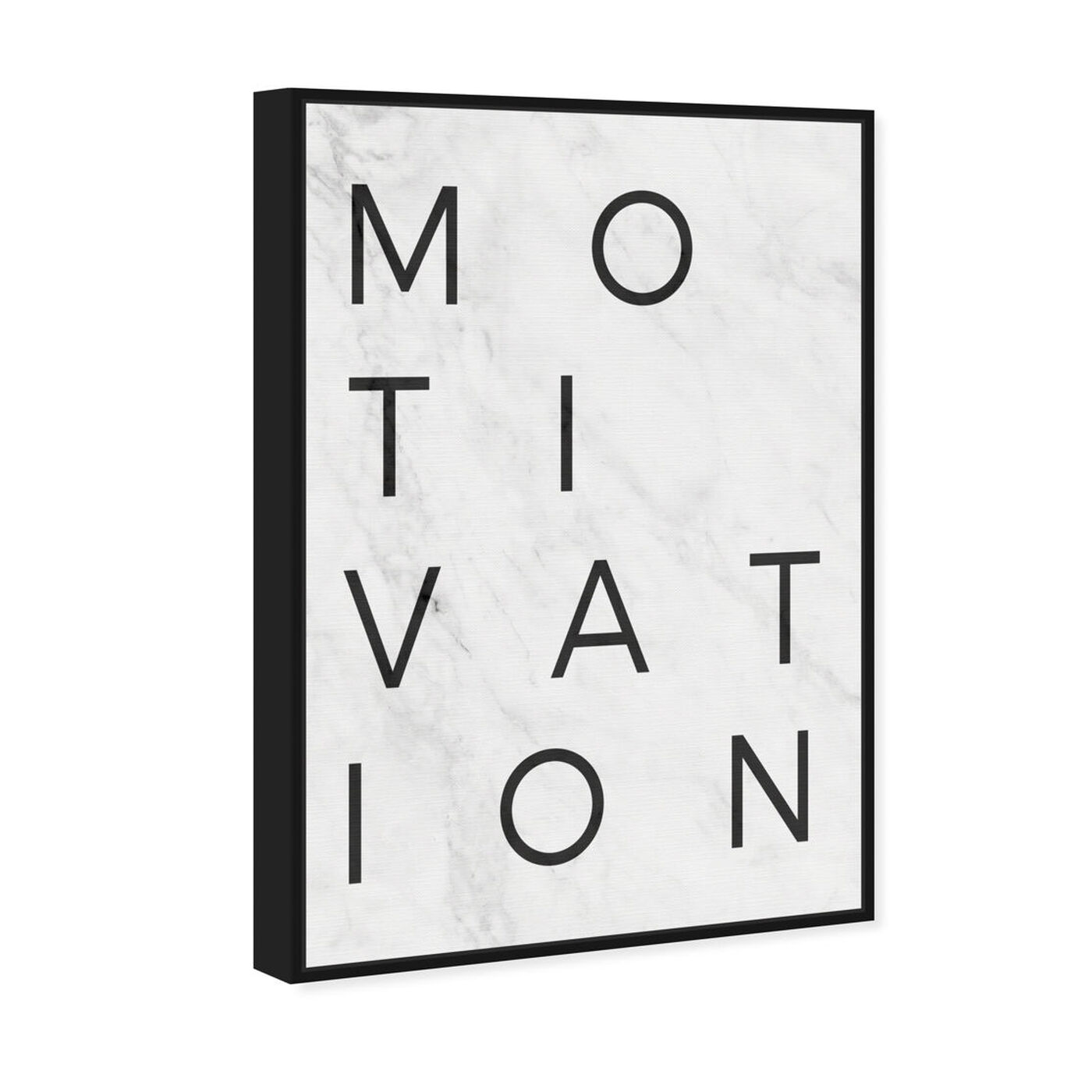Angled view of Motivation Minimalist Marble Paper featuring typography and quotes and motivational quotes and sayings art.