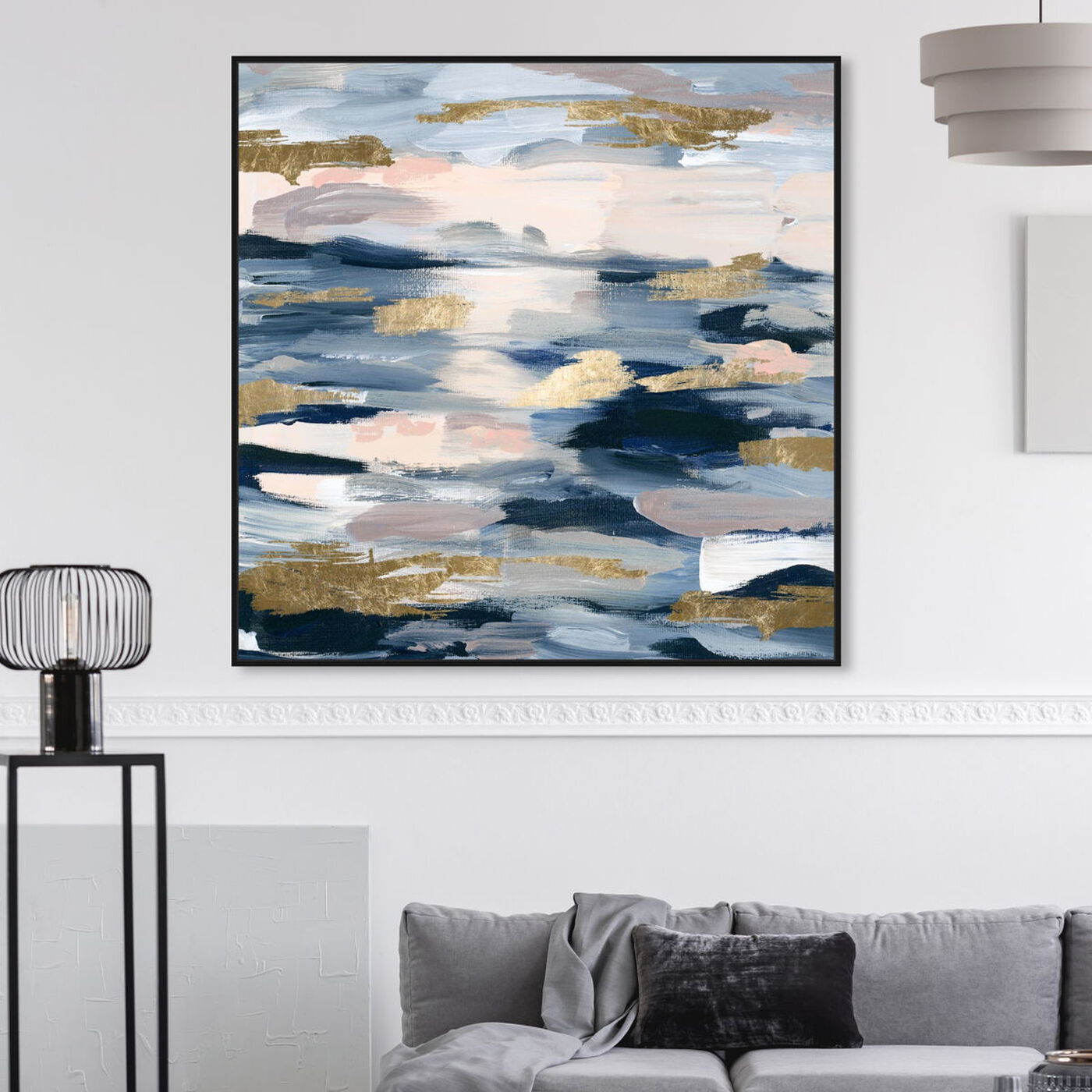 Hanging view of Smoke on the Water featuring abstract and paint art.