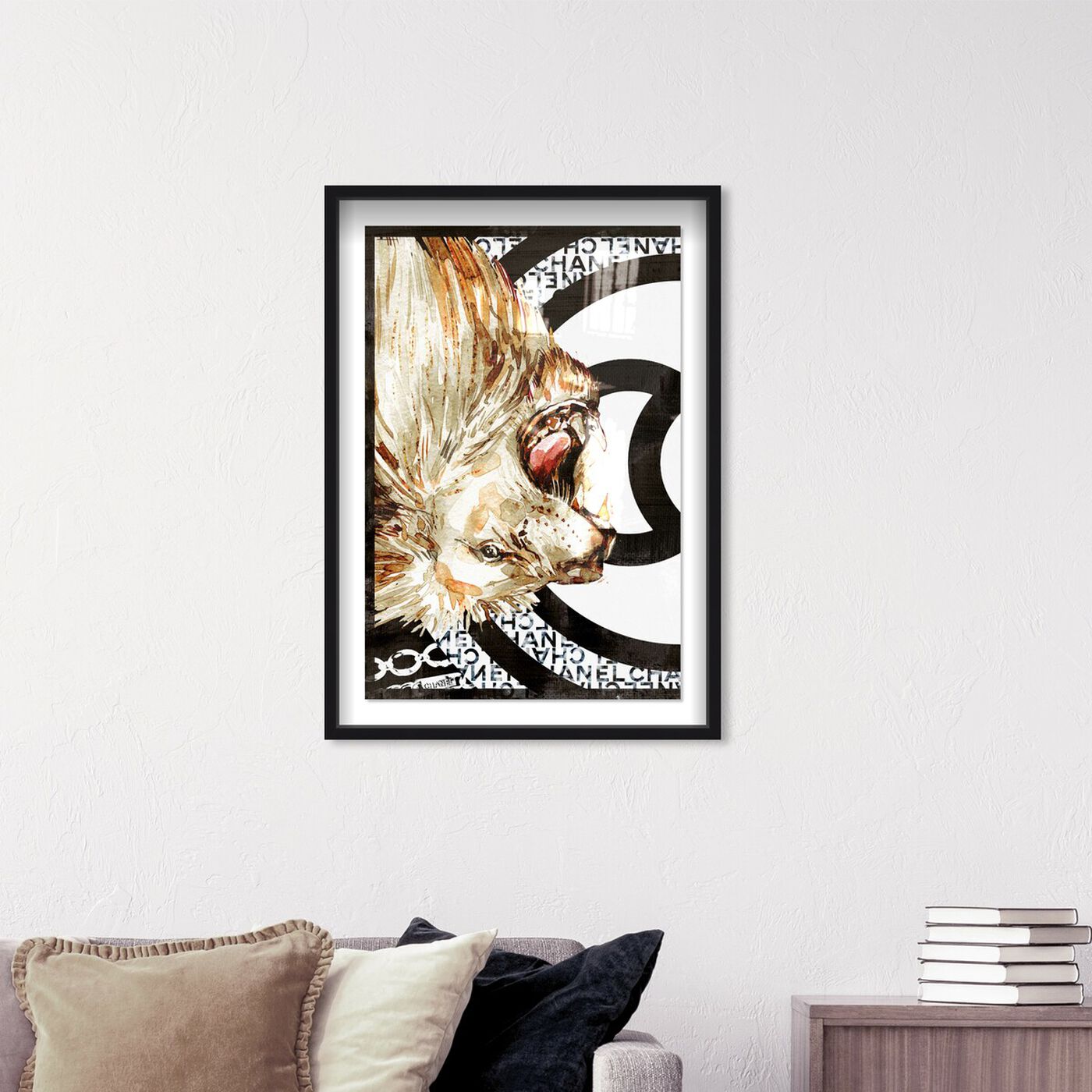 Hanging view of Lion Effect Symbol I featuring fashion and glam and lifestyle art.