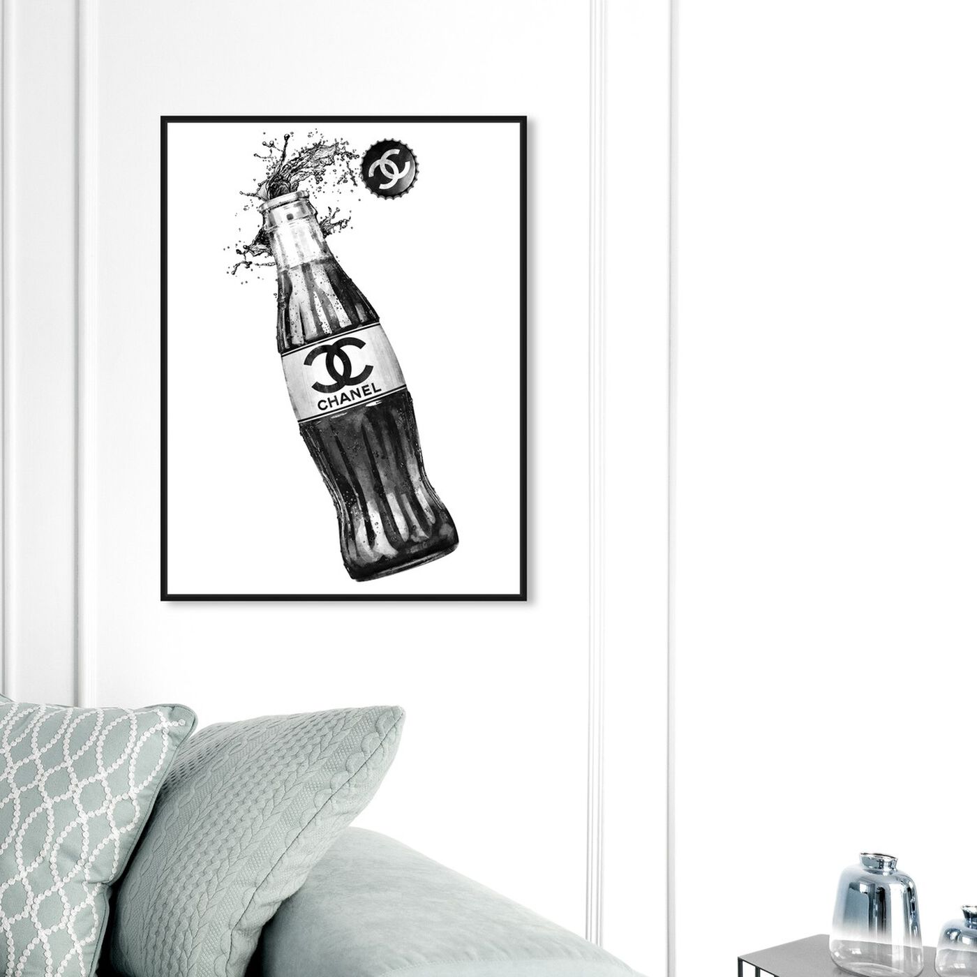 Hanging view of Fashion Soda Bottle featuring drinks and spirits and soda art.