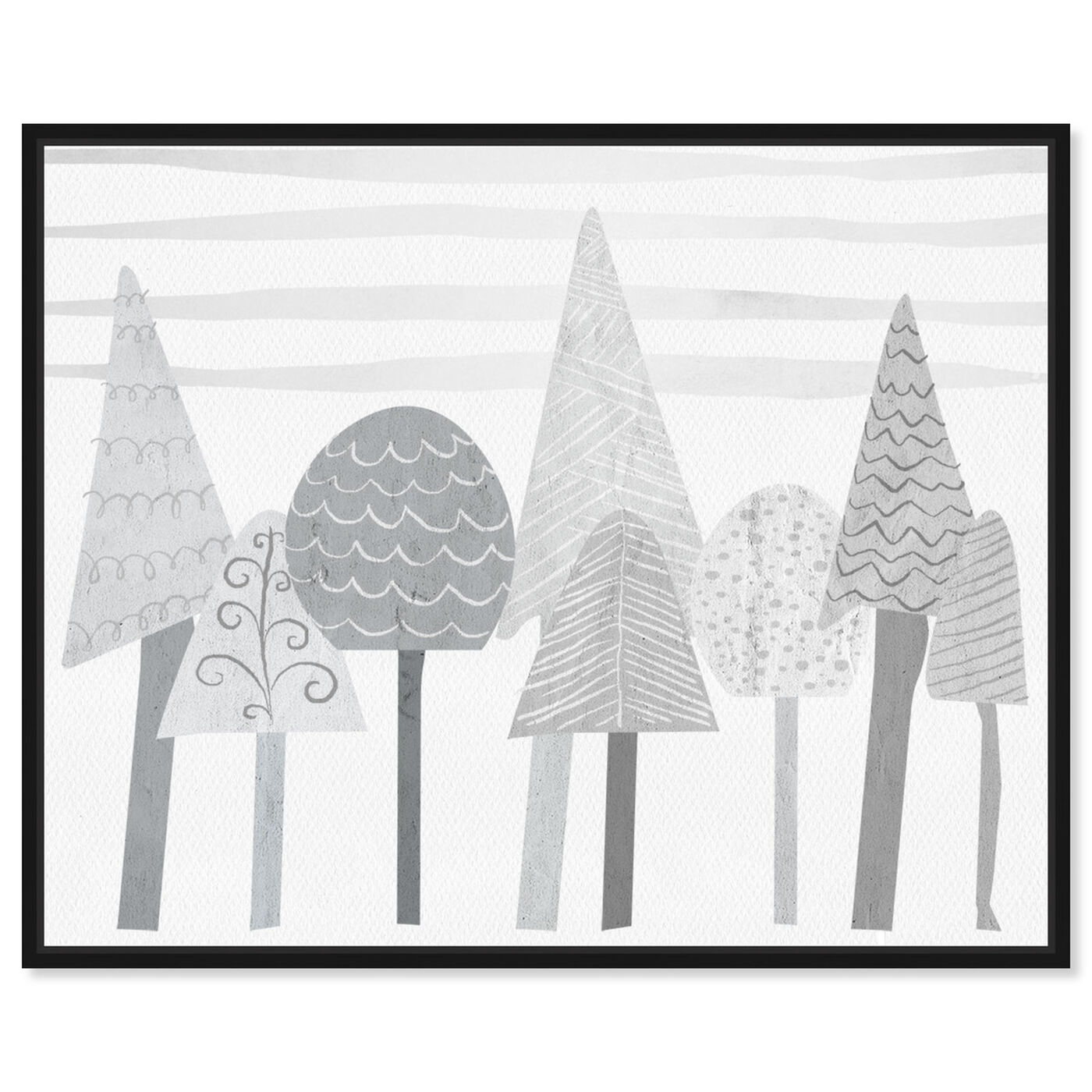 Front view of Scandinavian Tree Tops featuring floral and botanical and trees art.