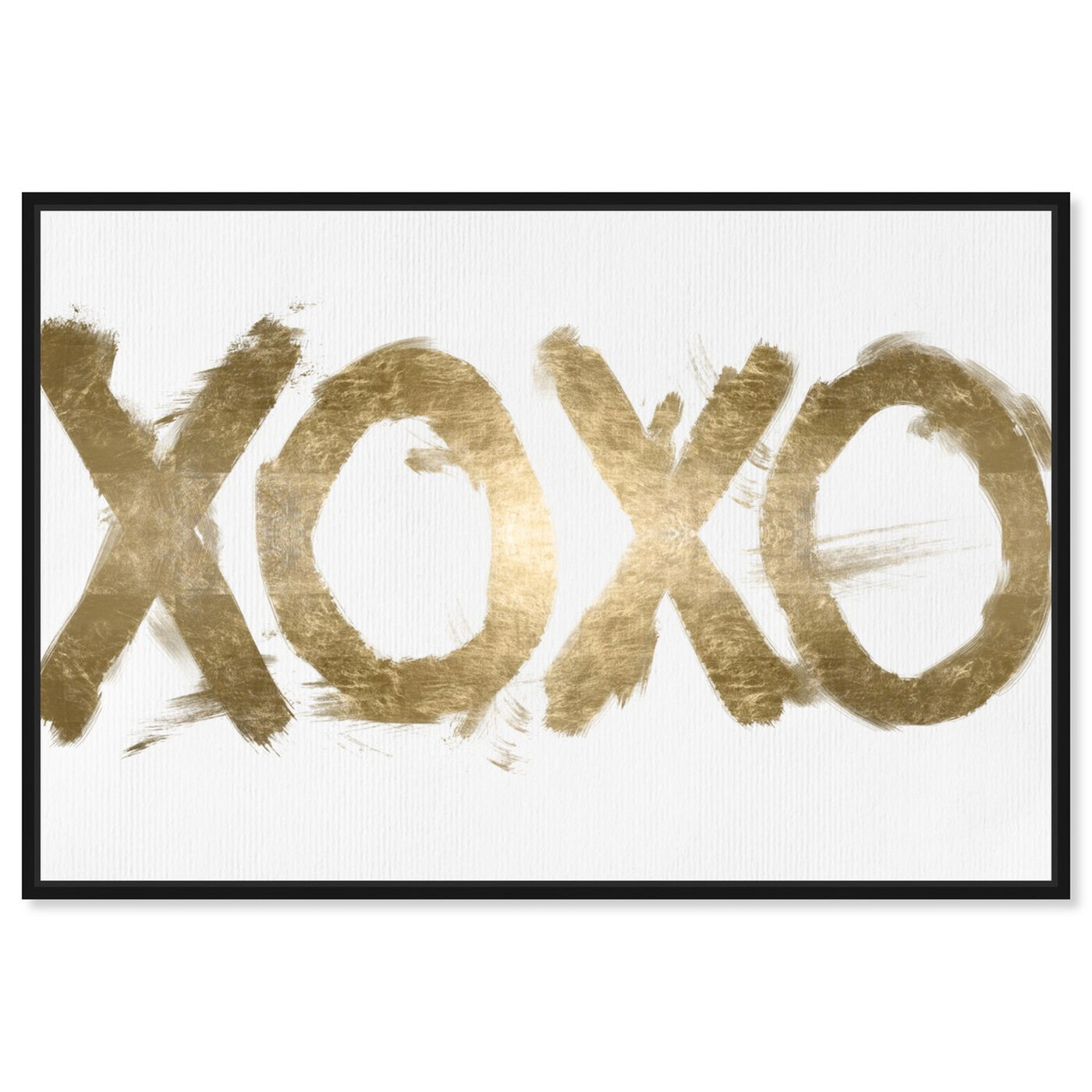 Front view of XOXO Solid I featuring typography and quotes and signs art.