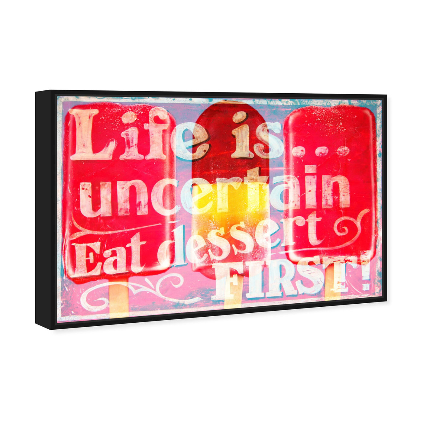 Angled view of Uncertain featuring typography and quotes and funny quotes and sayings art.