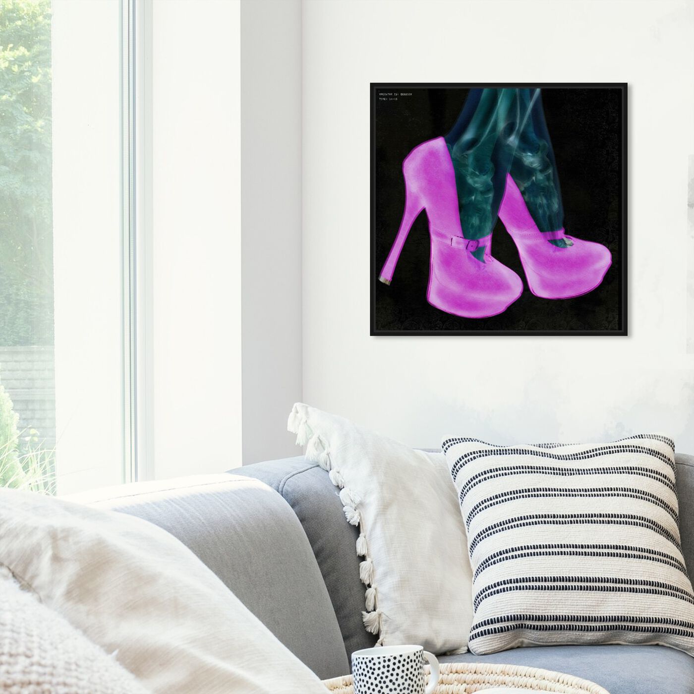 Hanging view of Everything But My Shoes featuring fashion and glam and shoes art.