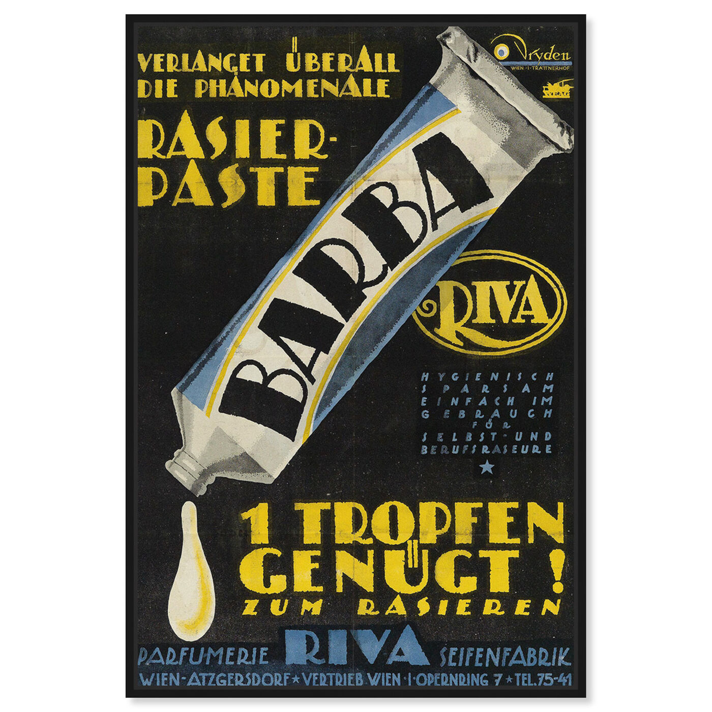 Front view of Barba Pastier featuring advertising and posters art.
