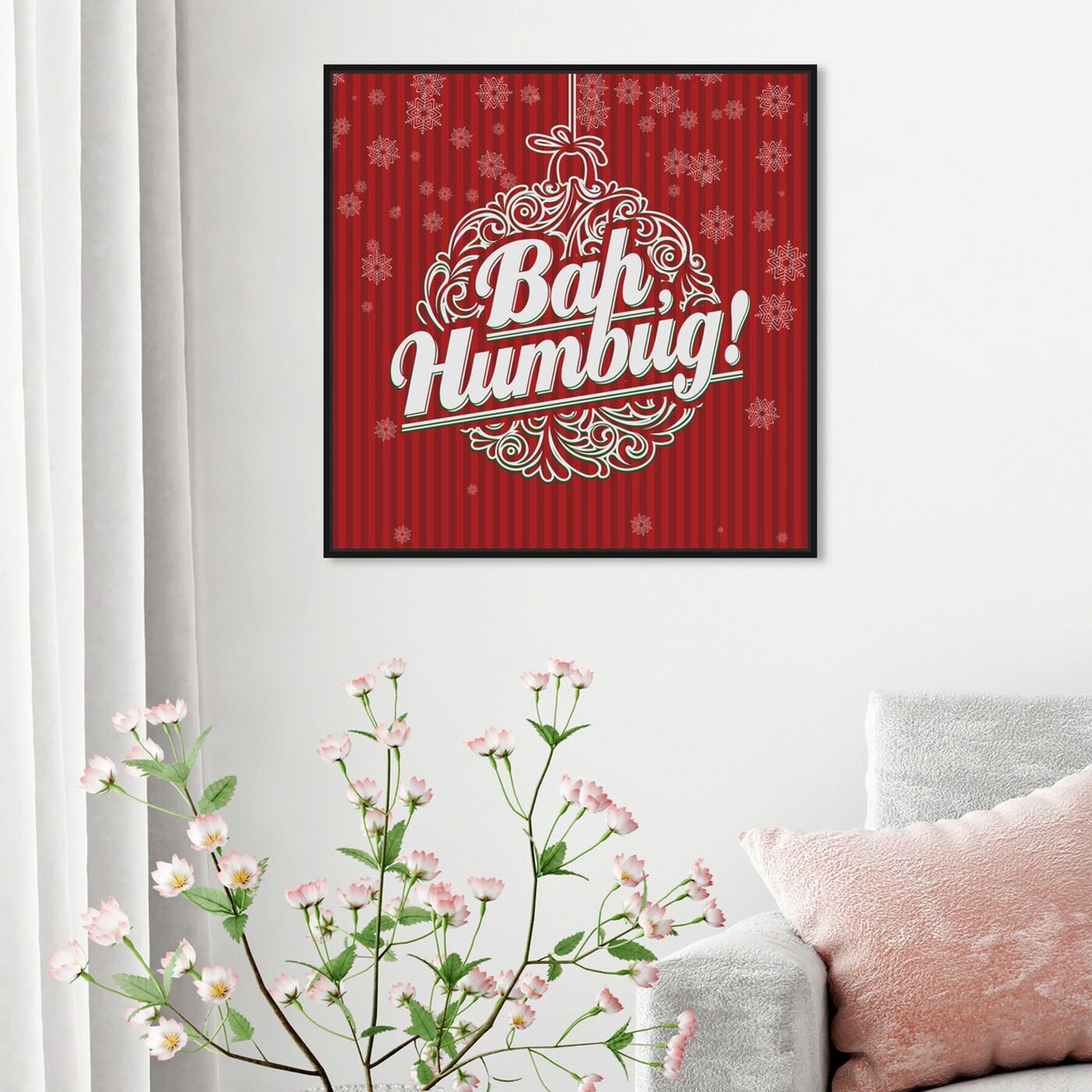 Hanging view of Bah Humbug featuring holiday and seasonal and holidays art.