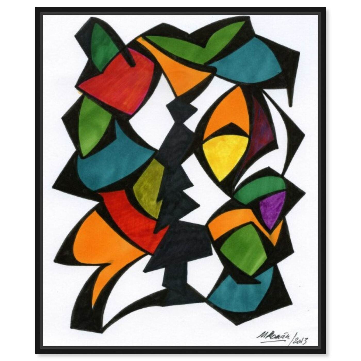 Front view of Rhythmus featuring abstract and shapes art.