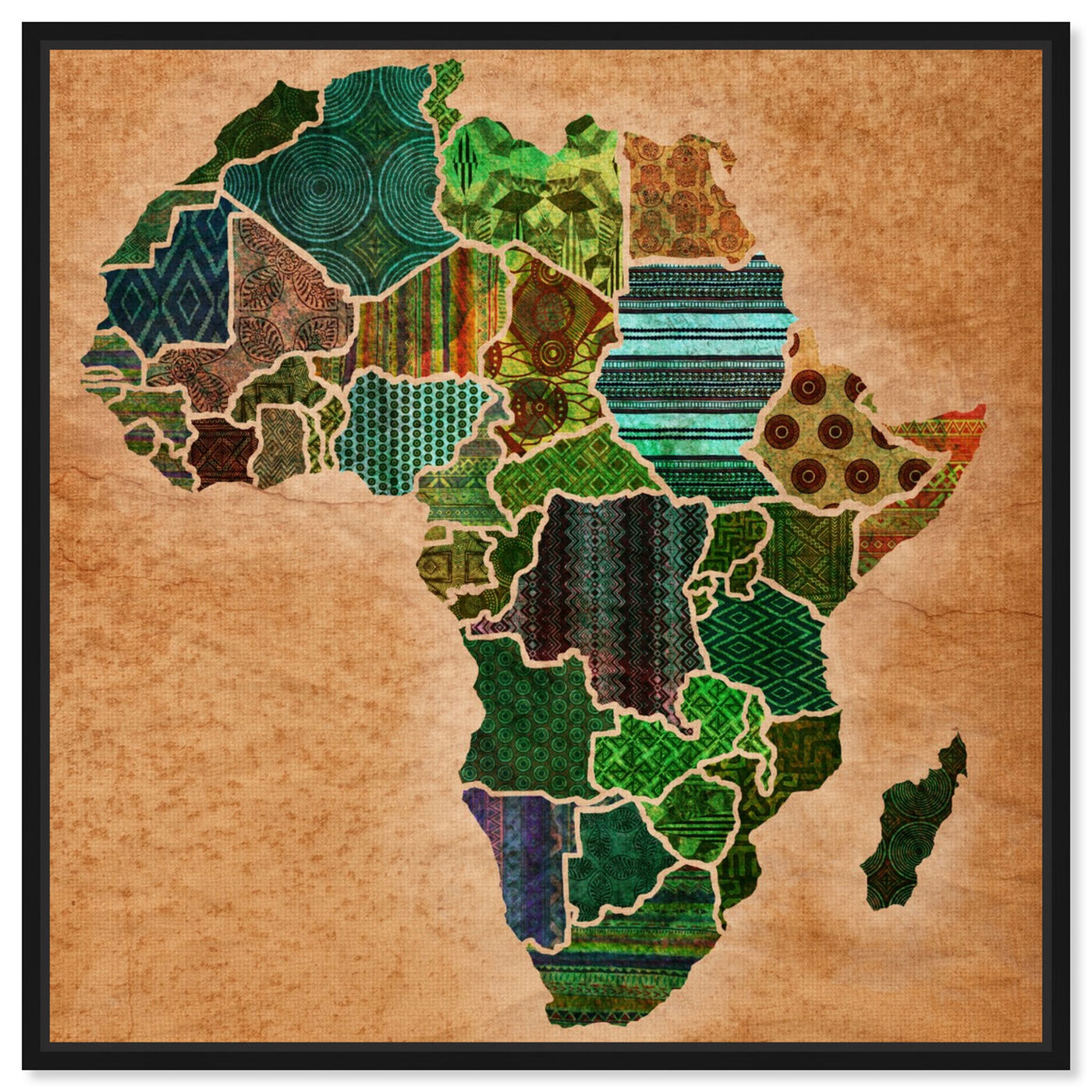 Front view of Mother Africa featuring world and countries and african cultures art.