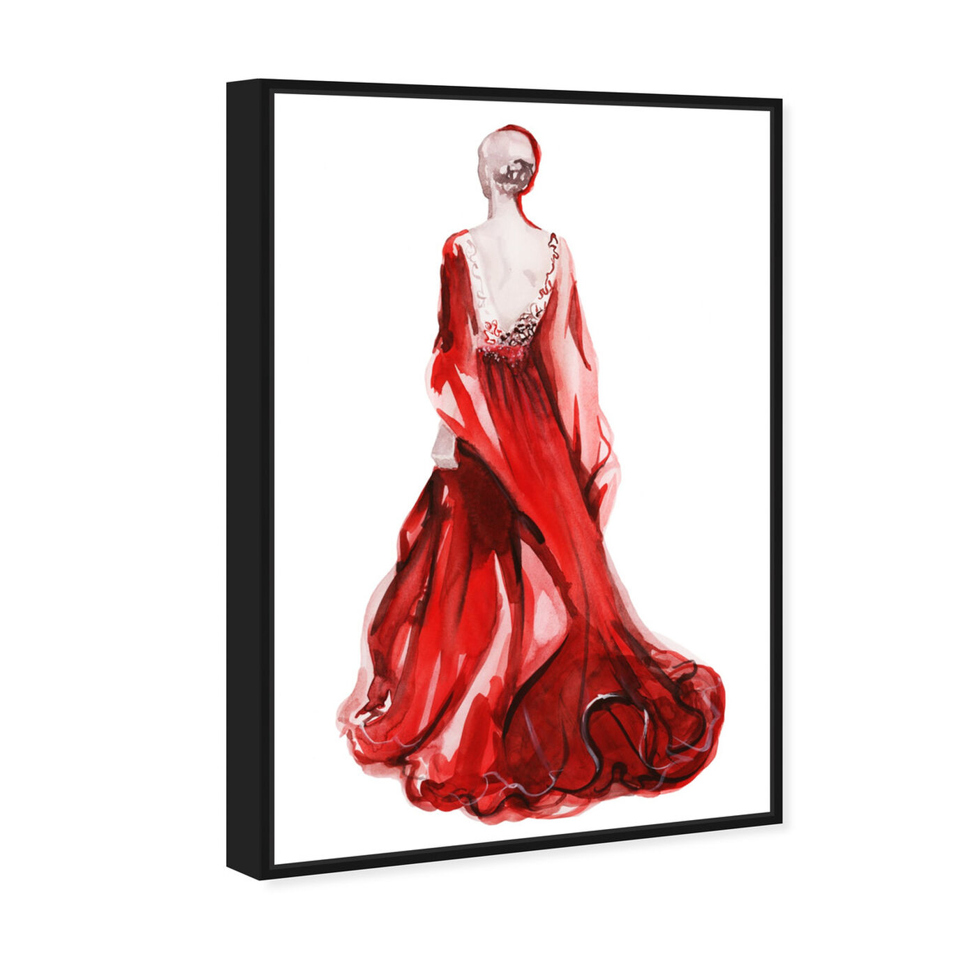 Angled view of Red Dress - Gill Bay featuring fashion and glam and dress art.