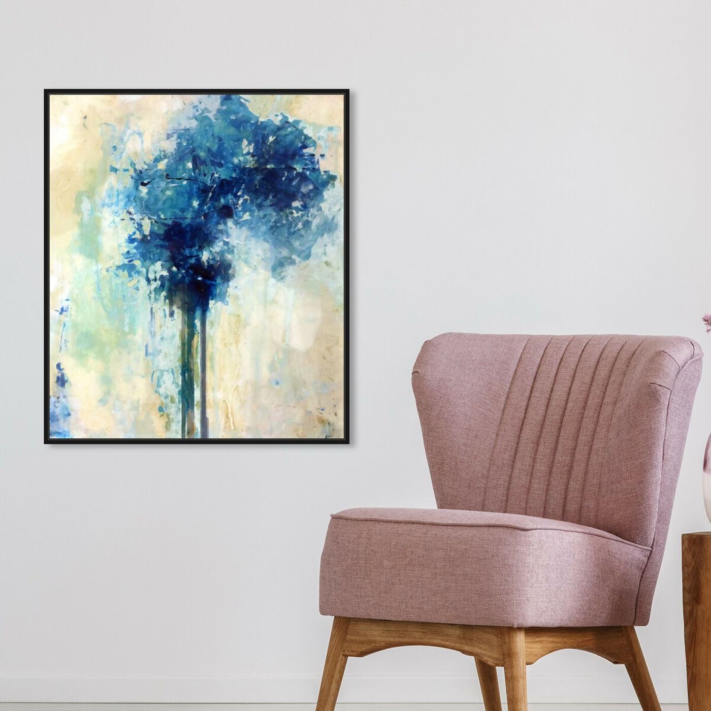 Hanging view of Oasis Hues featuring abstract and paint art.
