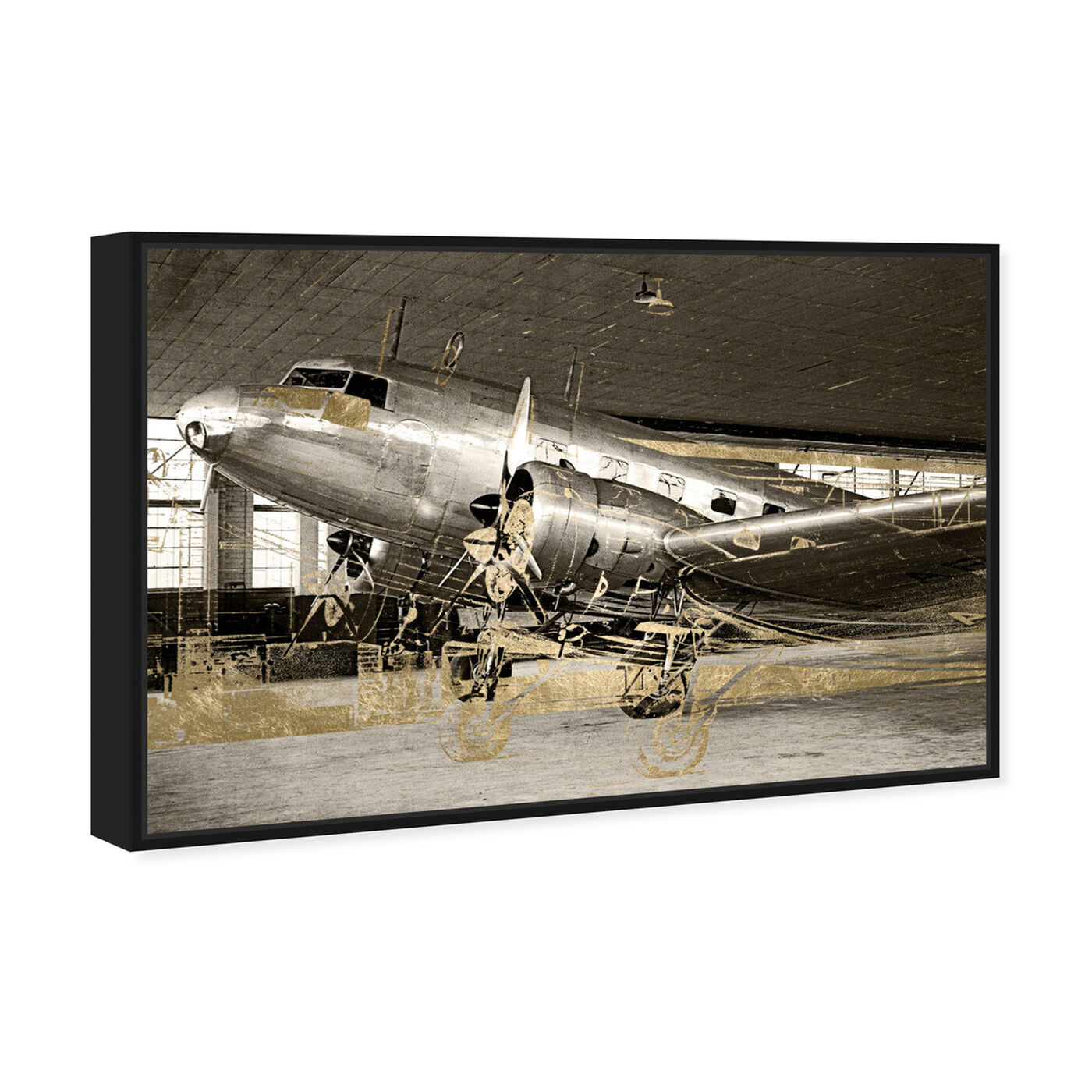 Angled view of Aviation featuring transportation and airplanes art.