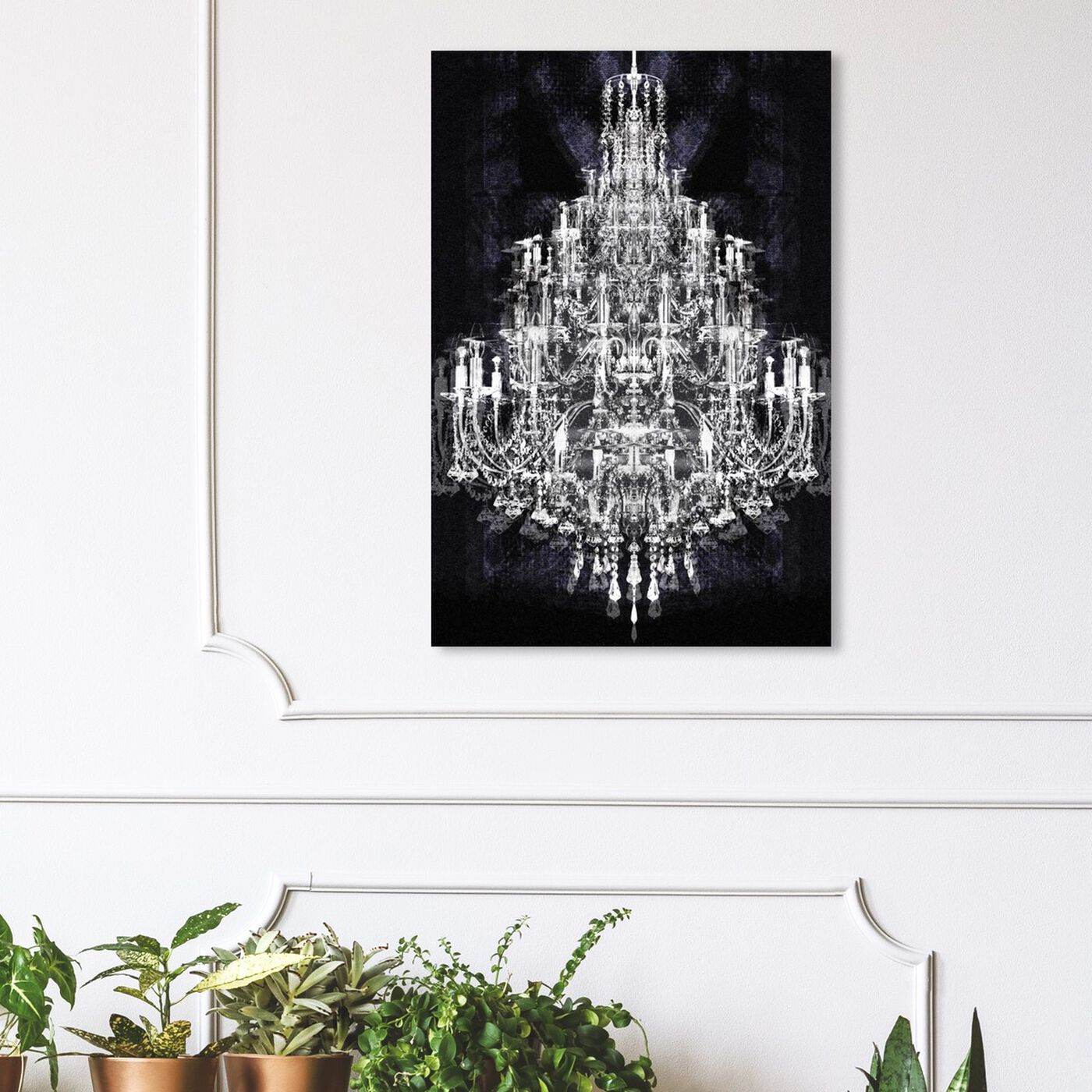 Hanging view of Montecarlo Crystal featuring fashion and glam and chandeliers art.