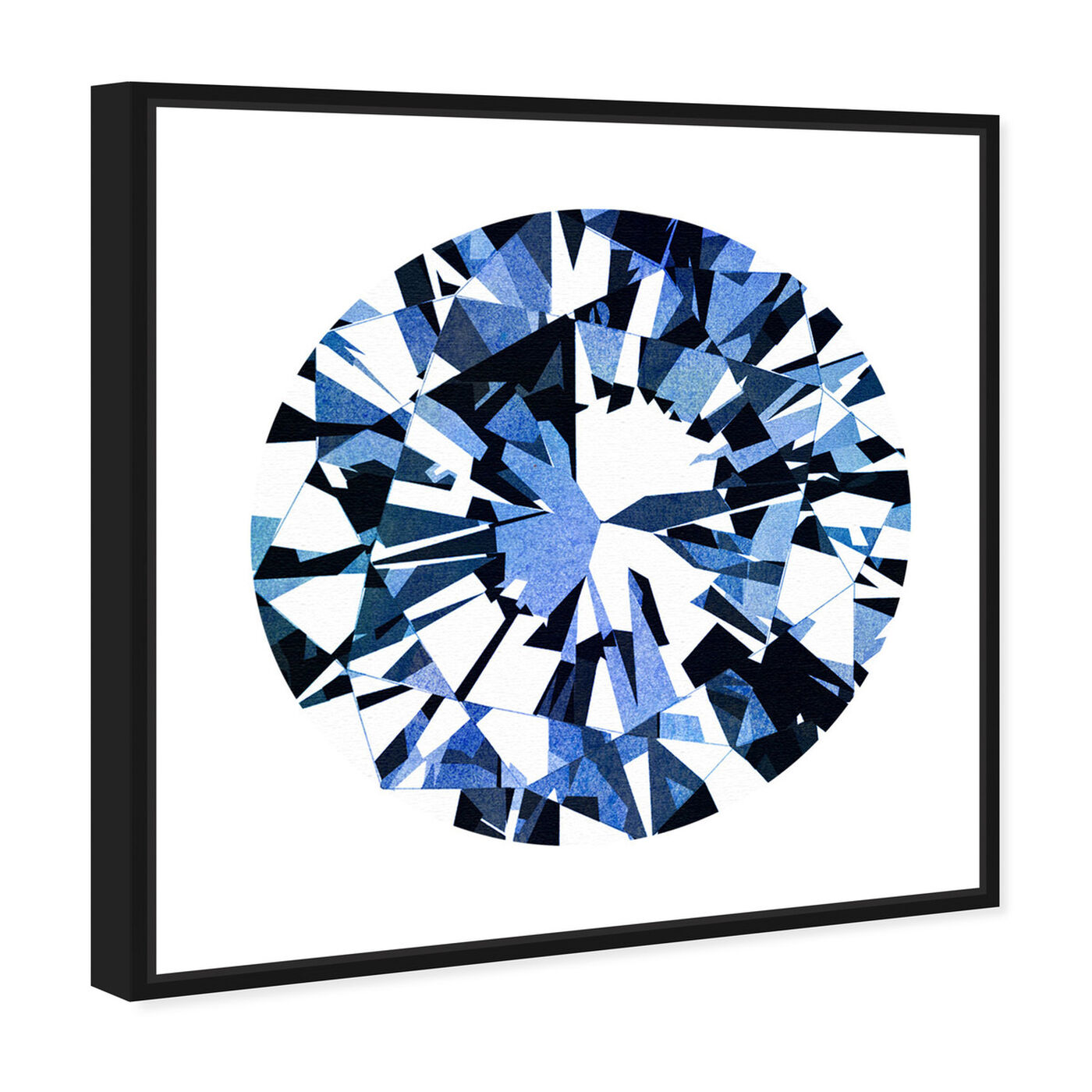 Angled view of Diamonds Are Forever White featuring abstract and geometric art.