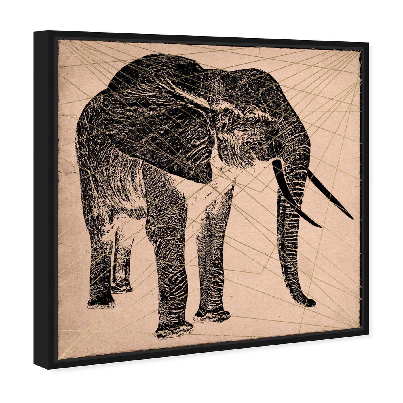 Angled view of Elephant Print featuring animals and zoo and wild animals art.