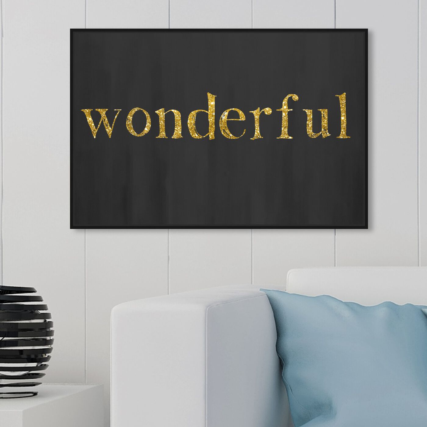 Hanging view of Wonderful featuring typography and quotes and quotes and sayings art.