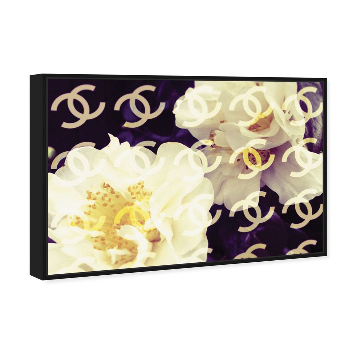 Angled view of Coco's Camellia Vanilla featuring floral and botanical and florals art.