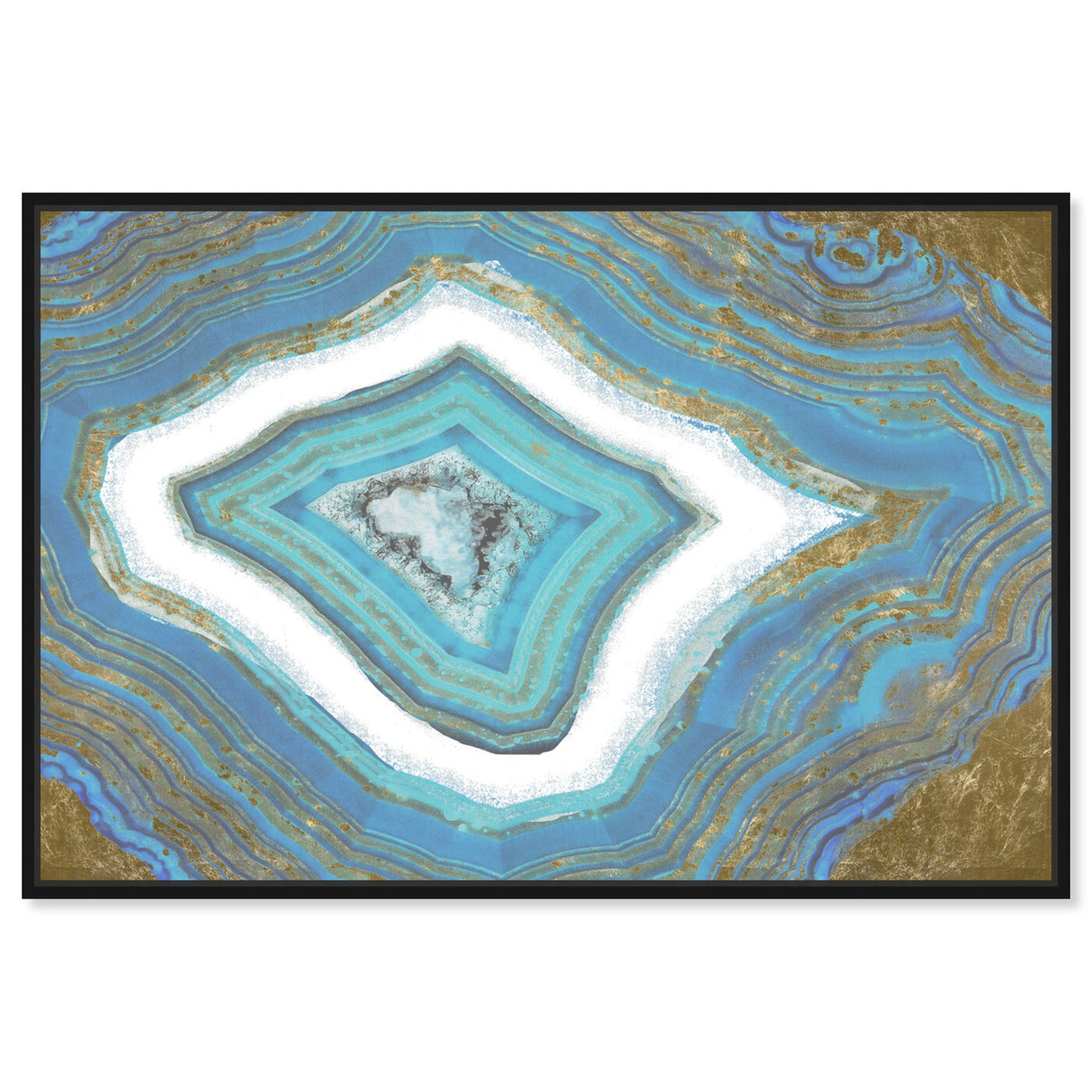 Front view of Rochester Geode featuring abstract and crystals art.