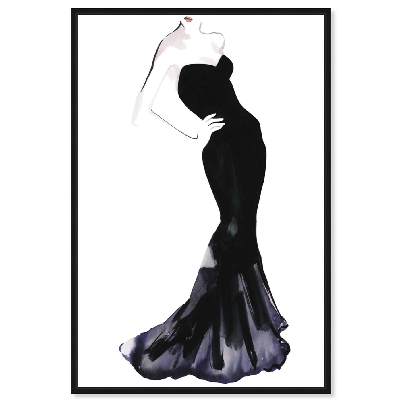 Front view of Black Dress - Gill Bay featuring fashion and glam and dress art.