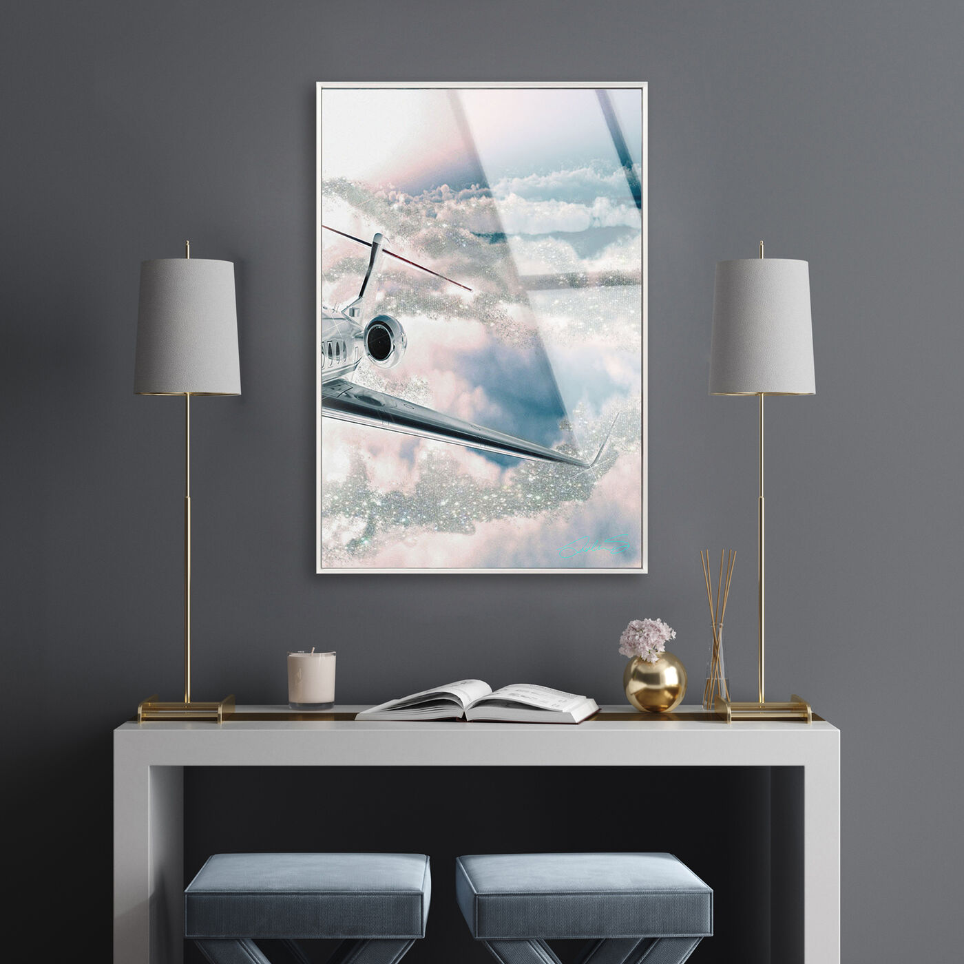 Taking the Jet Up - Framed Acrylic Art