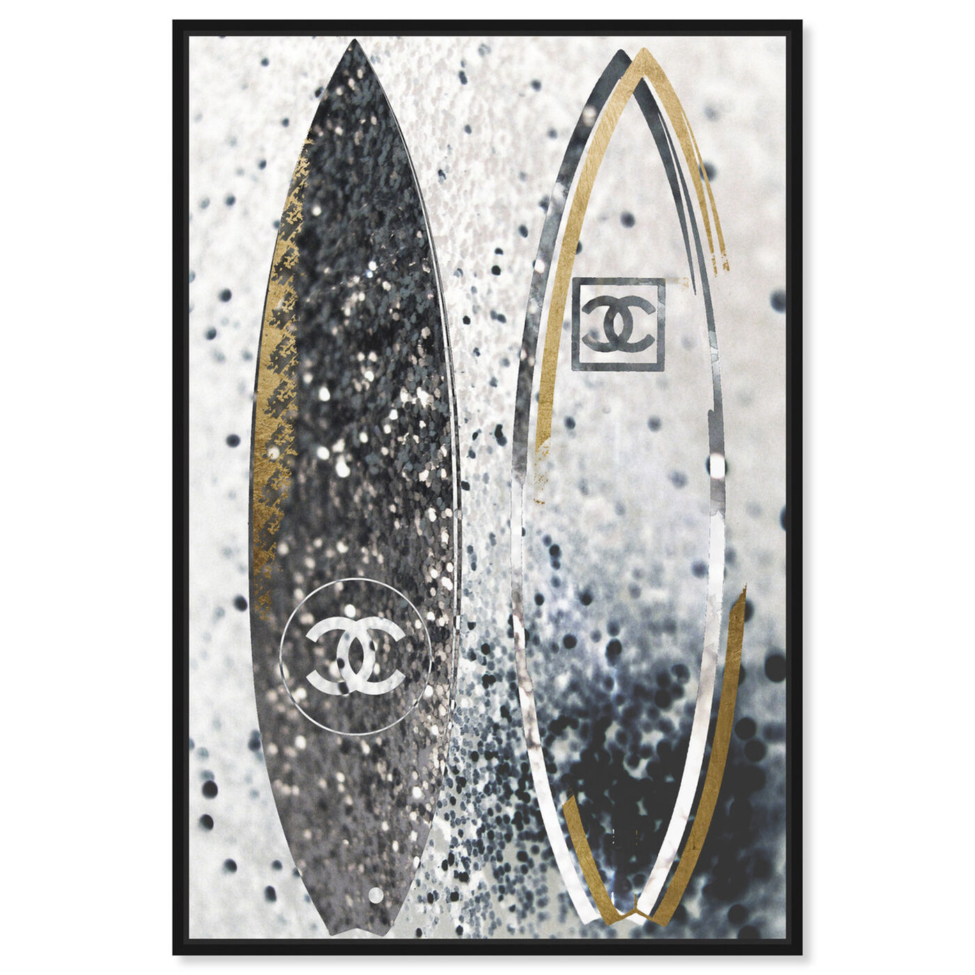 29658 Surfing Duo Coco  Fashion and Glam Wall Art by Oliver Gal