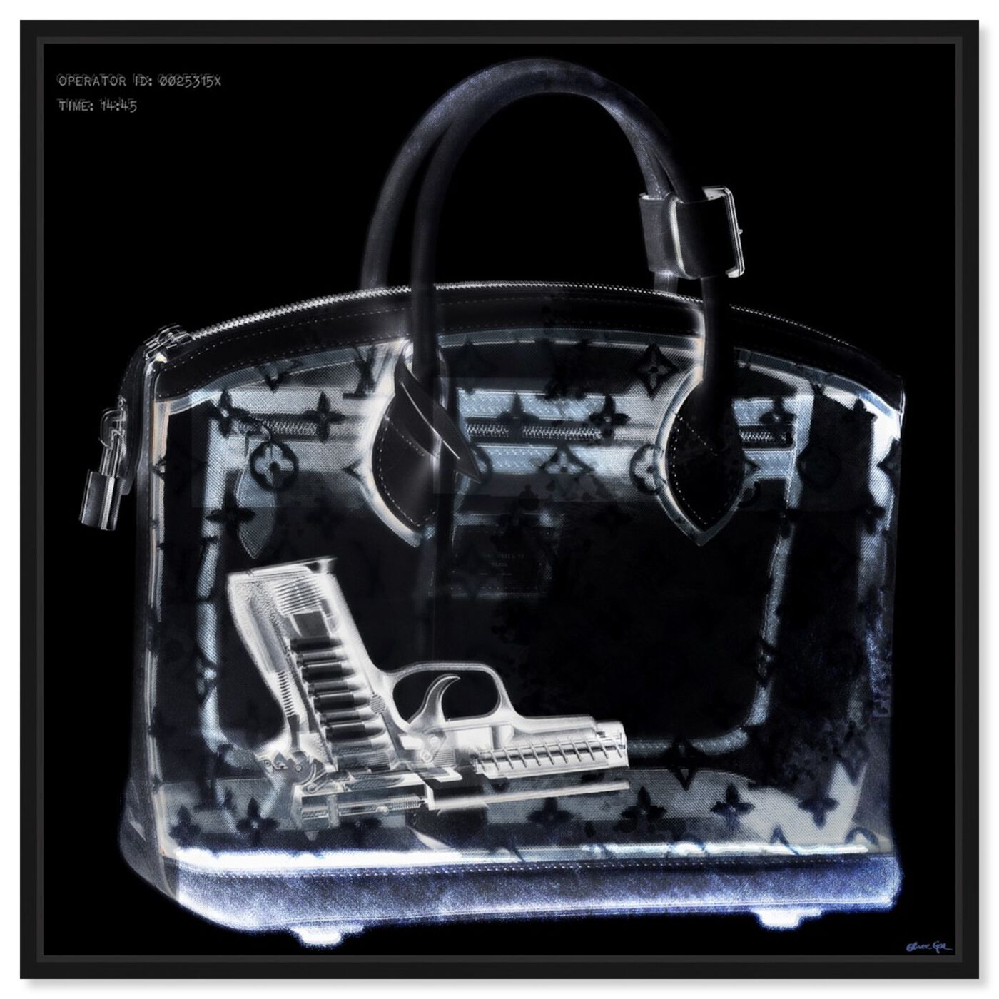 Oliver Gal Art Louis Vuitton Doll Memories Details Bag Home Decor 12"  X 12" New