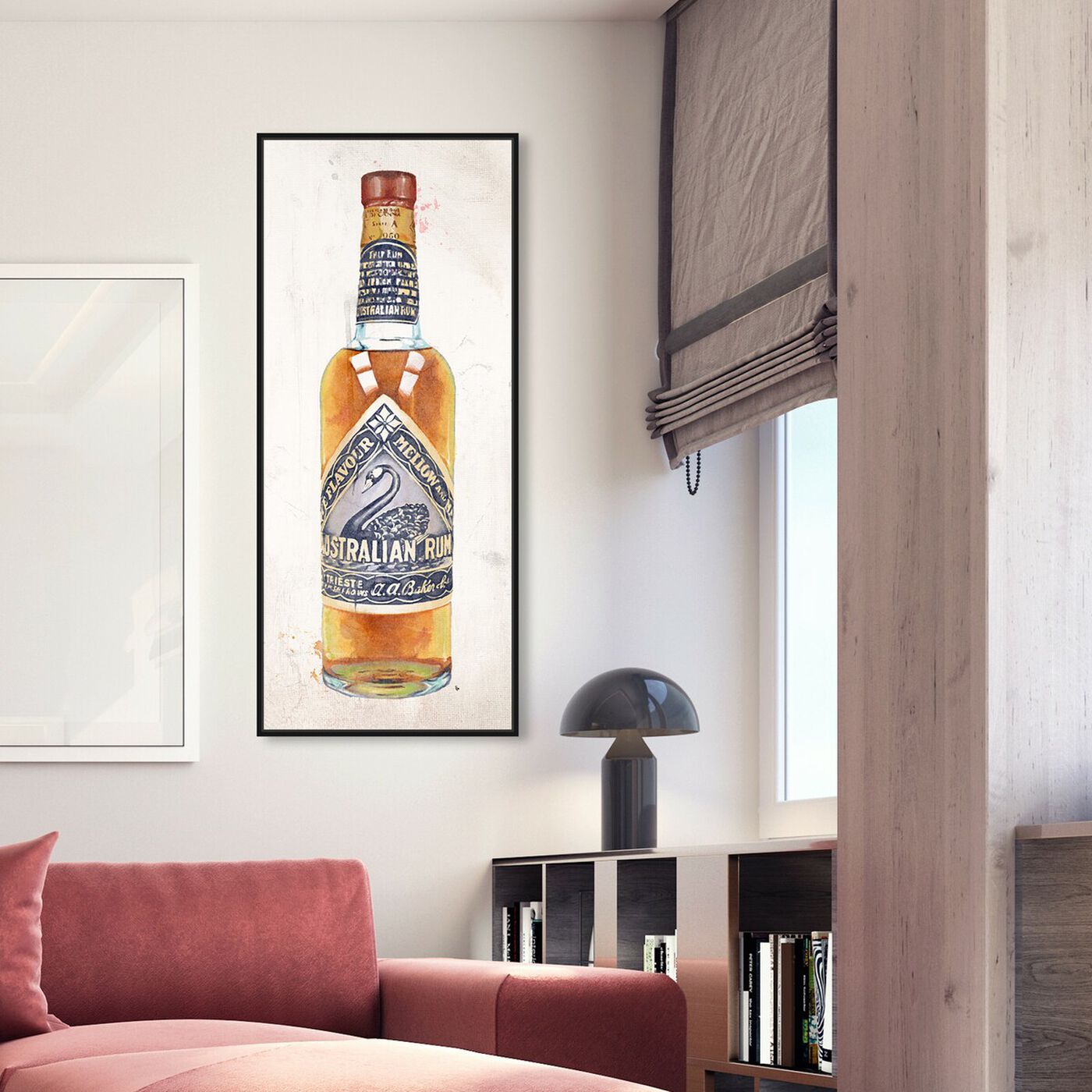 Hanging view of Australian Rum featuring drinks and spirits and liquor art.