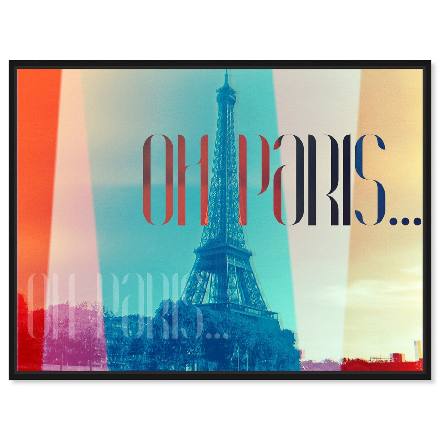 Front view of Oh Paris featuring world and countries and european countries art.