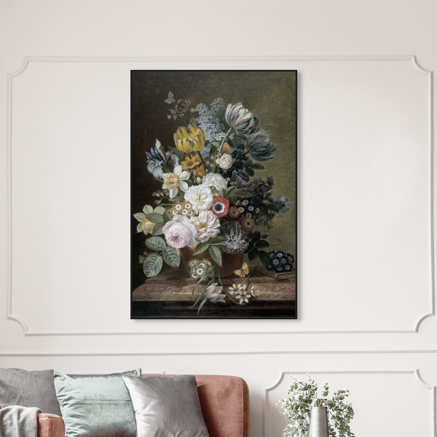 Hanging view of Flower Arrangement III - The Art Cabinet featuring floral and botanical and florals art.
