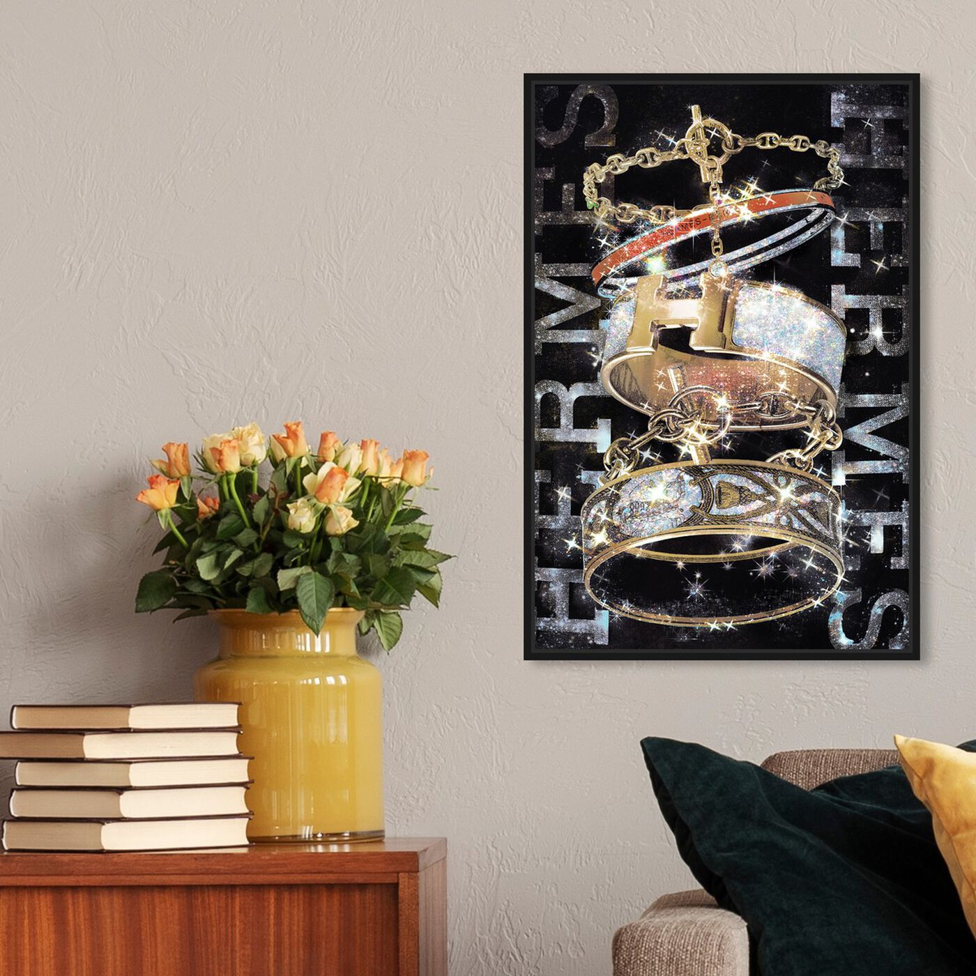 Hanging view of Adorned in Magnificence featuring fashion and glam and jewelry art.