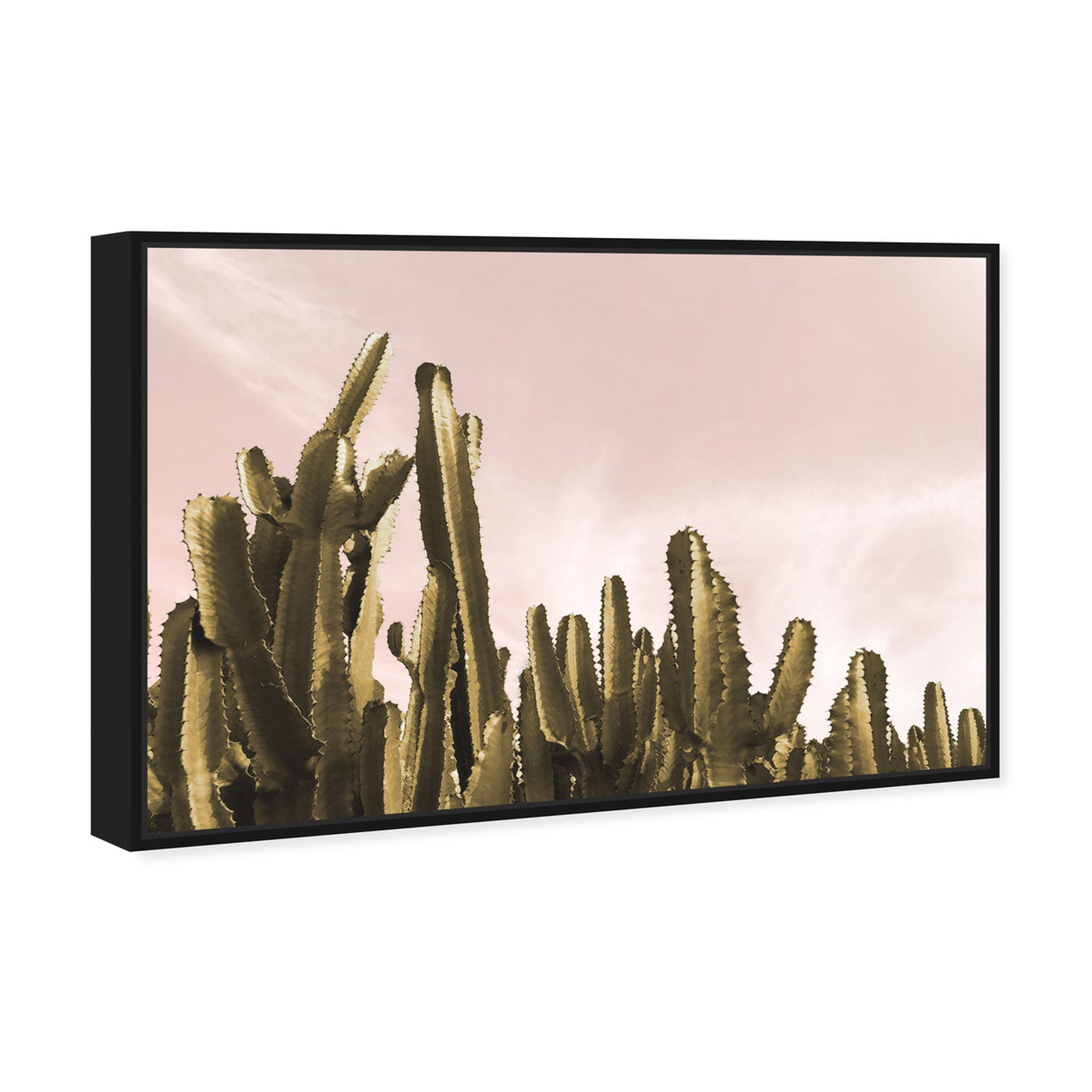 Angled view of Dream Landscape Cactus featuring floral and botanical and botanicals art.