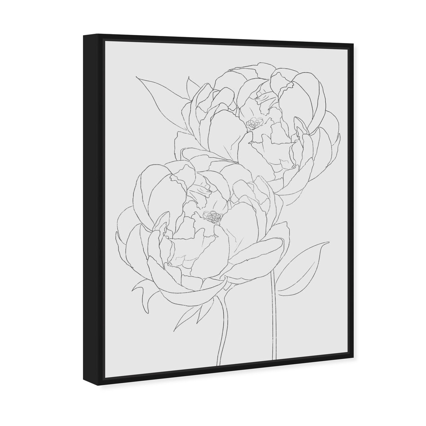 Angled view of Peonies featuring floral and botanical and florals art.
