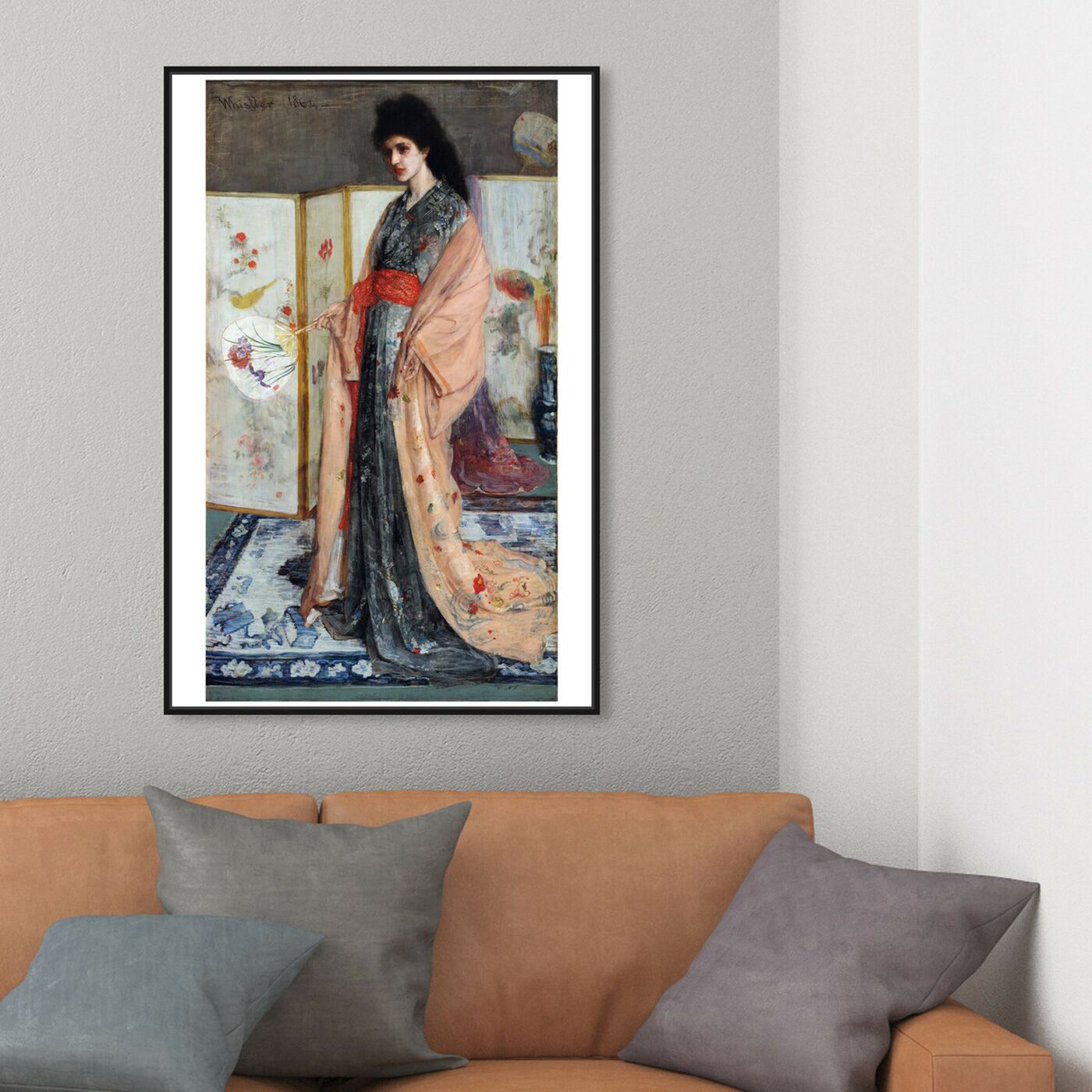 Hanging view of Whistler - La Princesse Du Pays De La Porcelaine featuring classic and figurative and classical figures art.