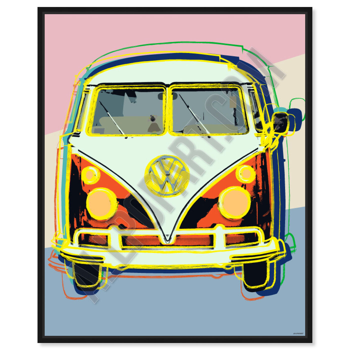 Front view of Classic Van featuring transportation and automobiles art.