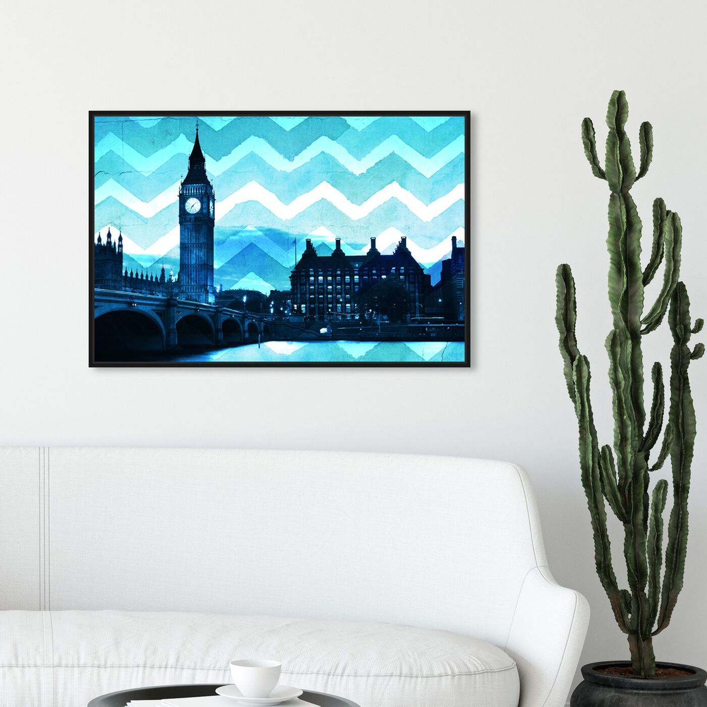 Hanging view of London Chevron featuring cities and skylines and european cities art.