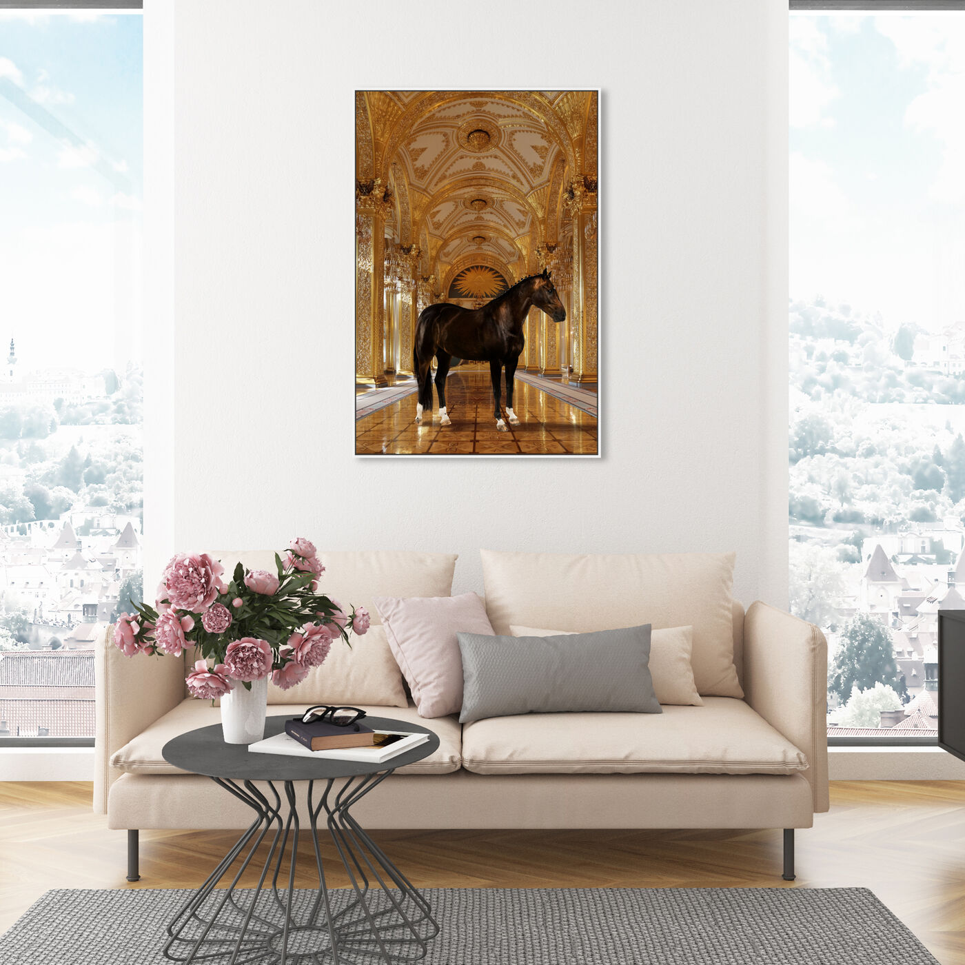 Hanging view of Regal Gold featuring animals and farm animals art.